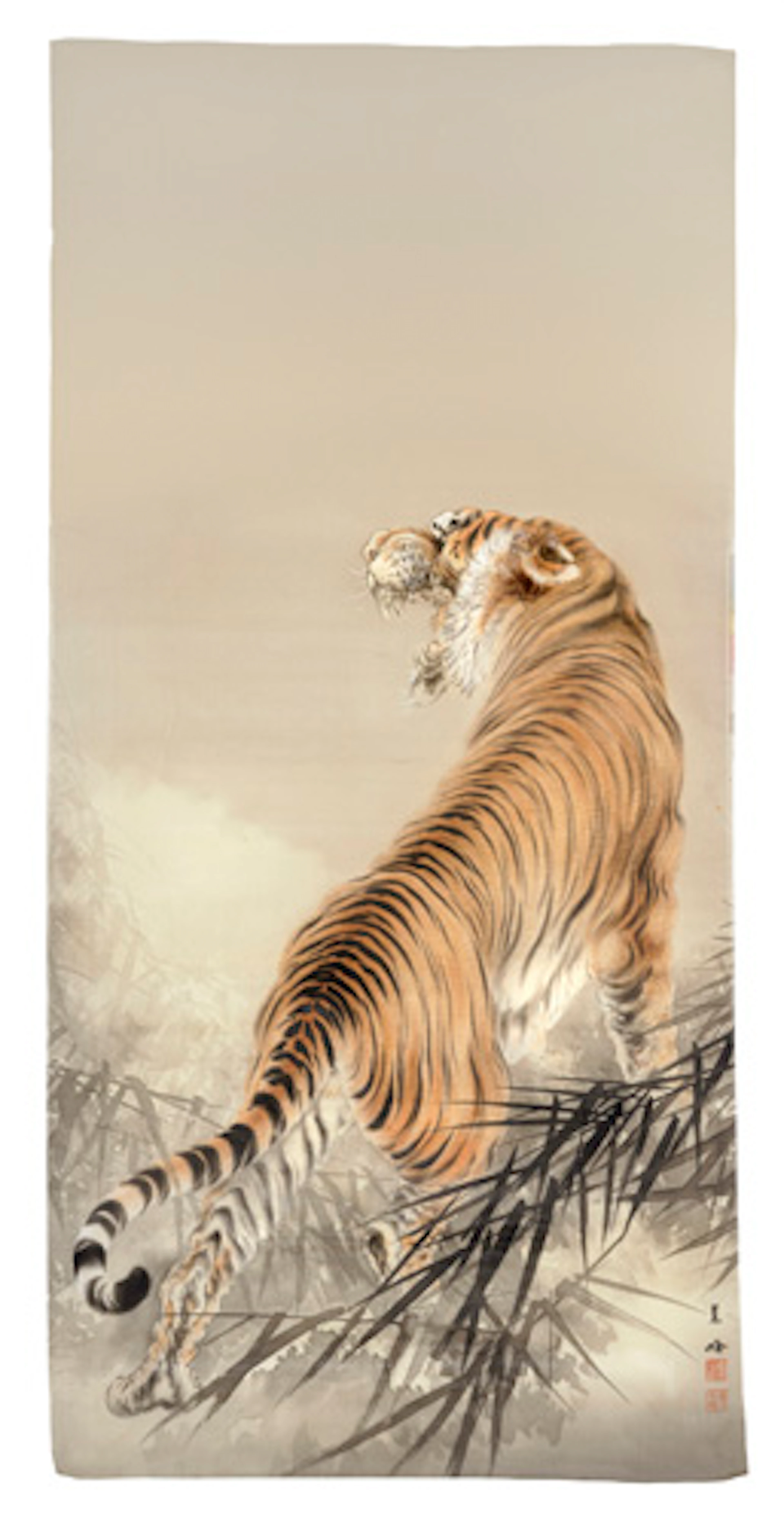885 Ohashi Manpo, Schreitender Tiger. Meiji-Periode (1868–1912).