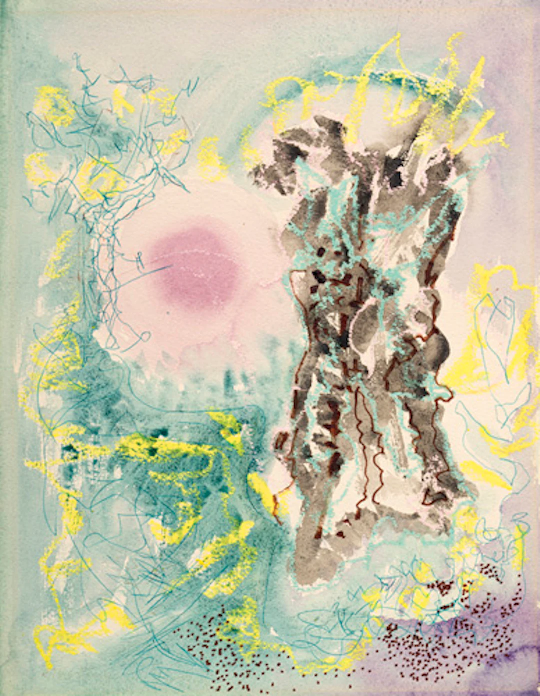 508 Edmund Kesting, Sonne zwischen alten Weiden. 1950er Jahre.