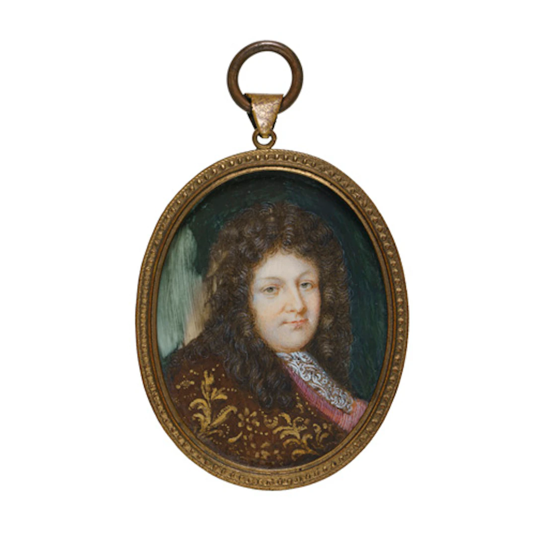 011 Porträtminiatur des François Michel Le Tellier. 18. Jh.