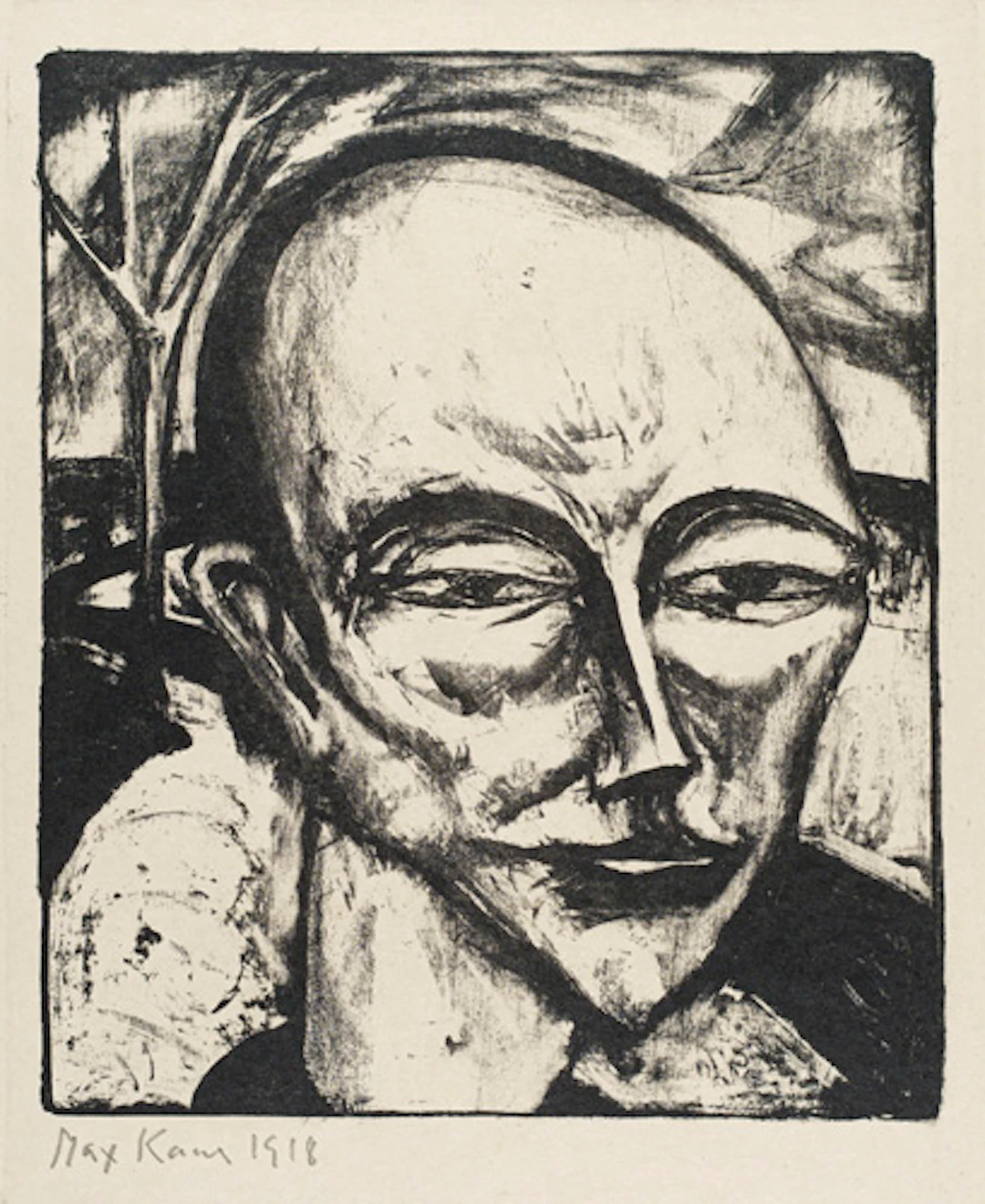 311 Max Kaus "Männerkopf (Mongolischer Kopf)". 1918.