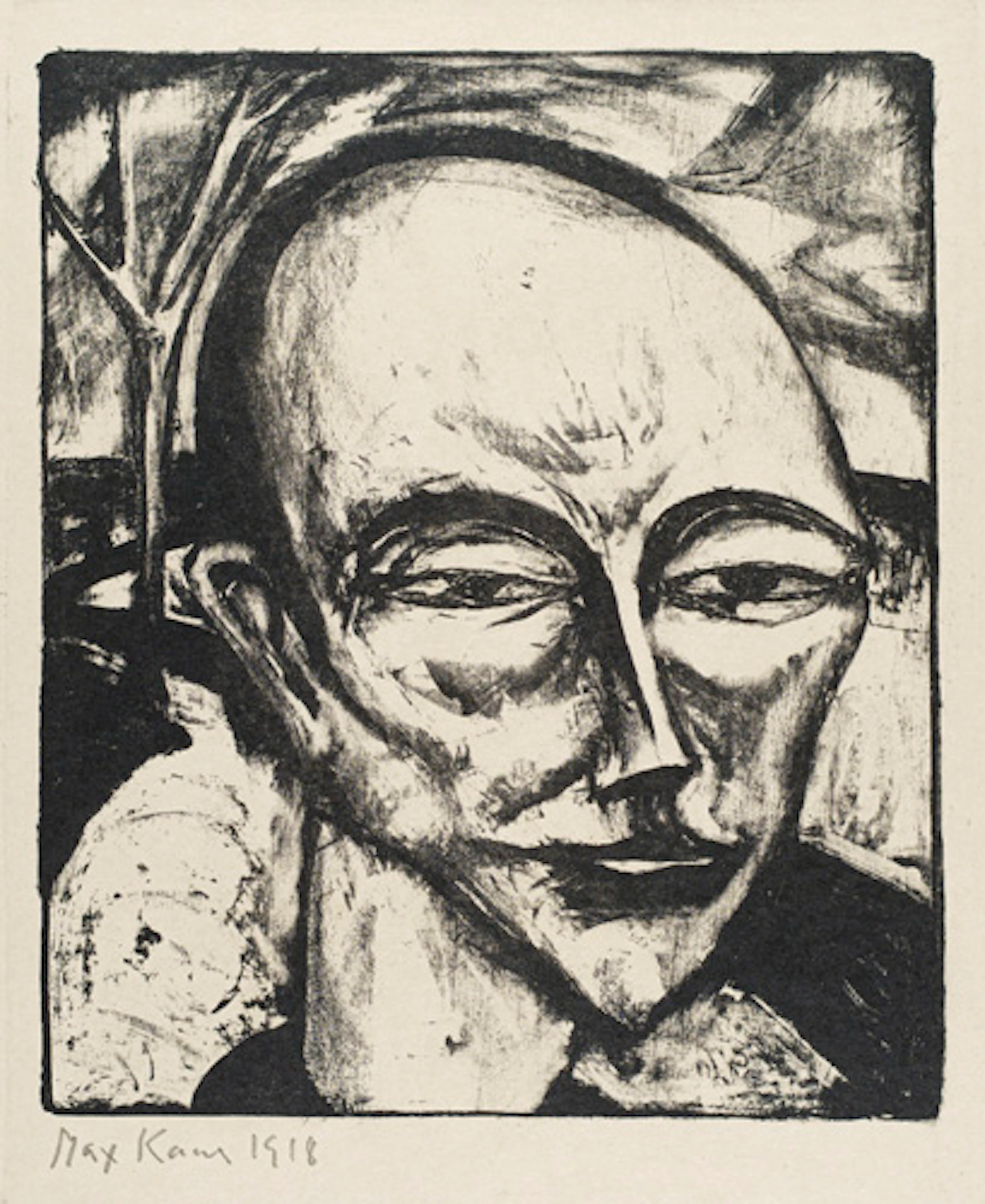 311 Max Kaus "Männerkopf (Mongolischer Kopf)". 1918.