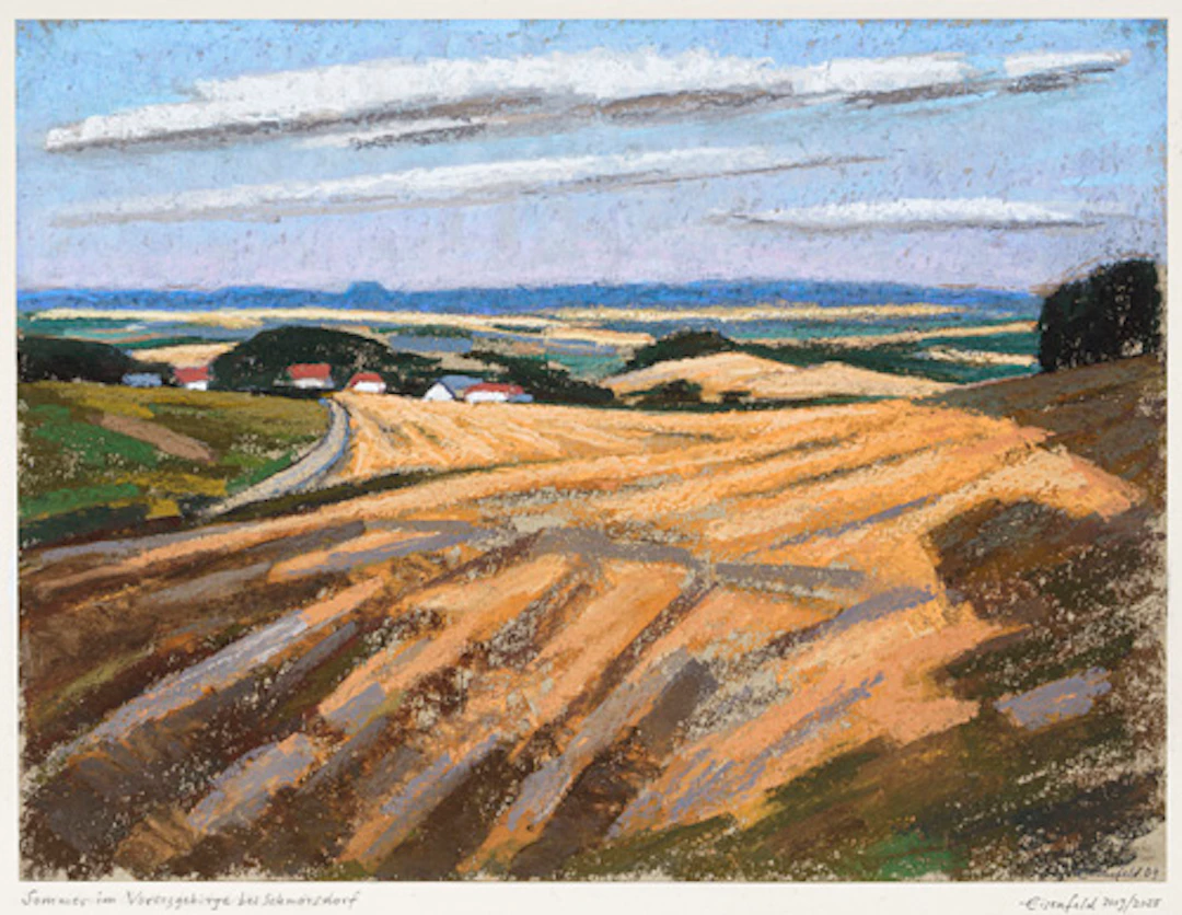 447 Ulrich Eisenfeld "Sommer im Vorerzgebirge bei Schmorsdorf". 2009/2025.