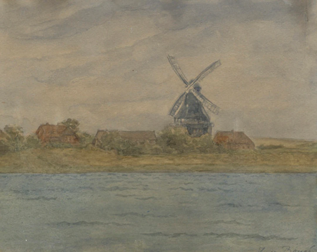 263 Irmgard von Bongé "Mühle auf der Insel Poel". 1935.