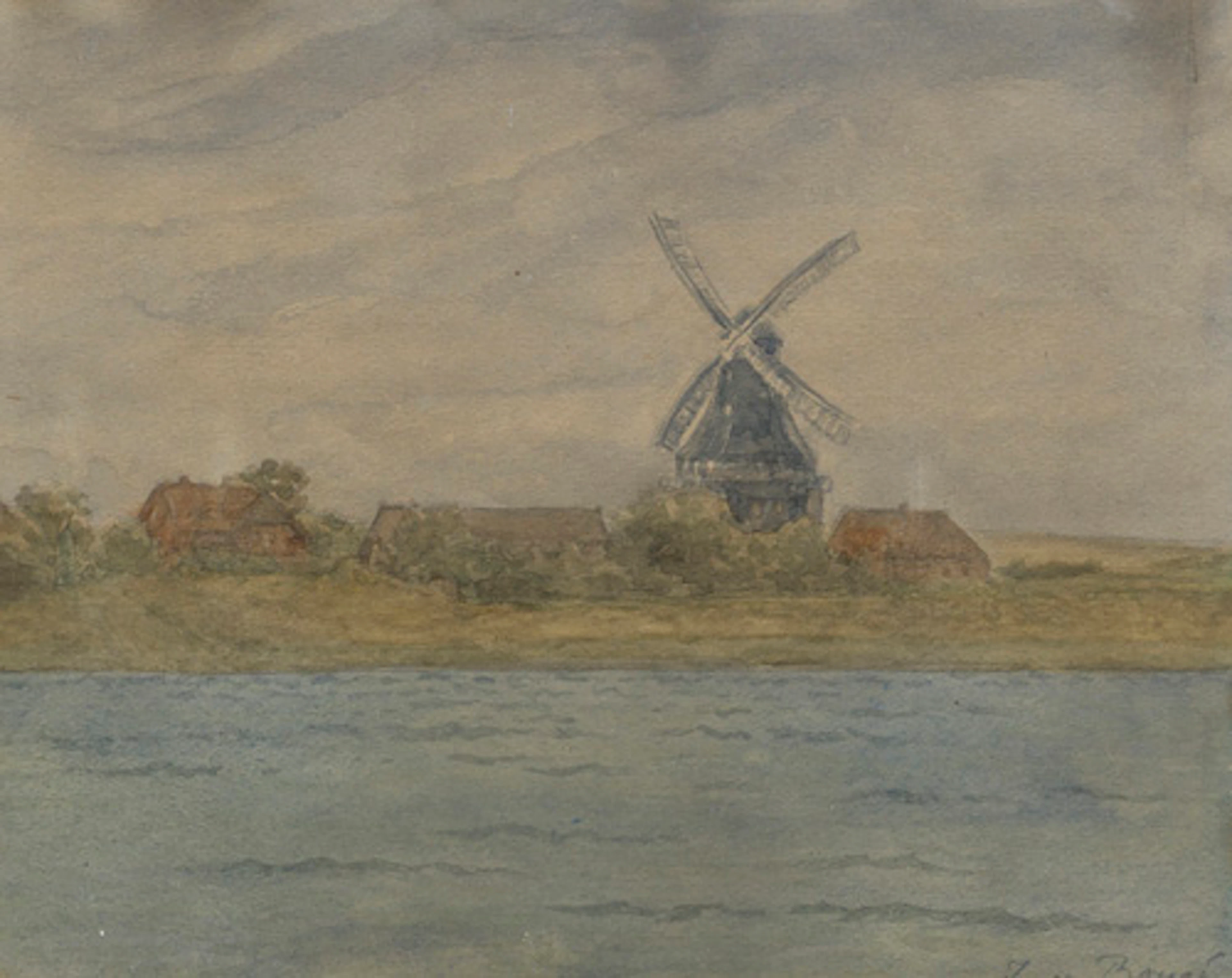 263 Irmgard von Bongé "Mühle auf der Insel Poel". 1935.