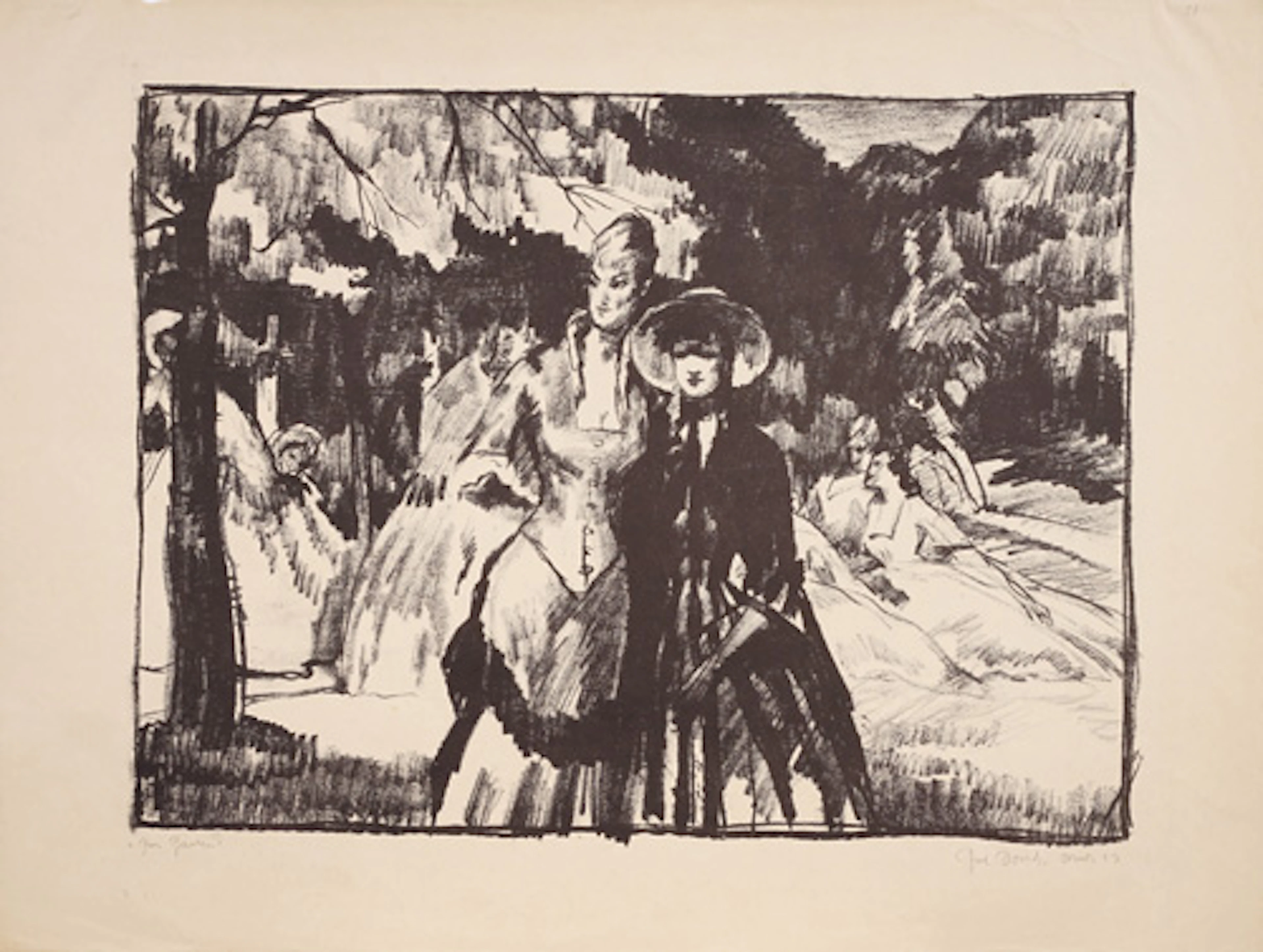 270 Ferdinand Dorsch "Im Garten" / "Nachtfest". 1923.