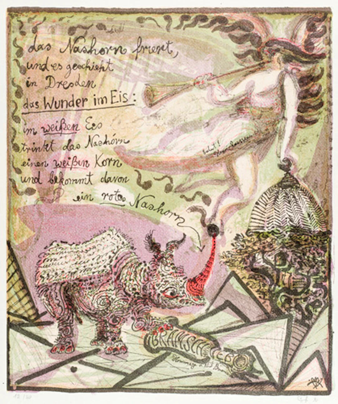 465 Peter Graf "Das Nashorn friert…". 1990.
