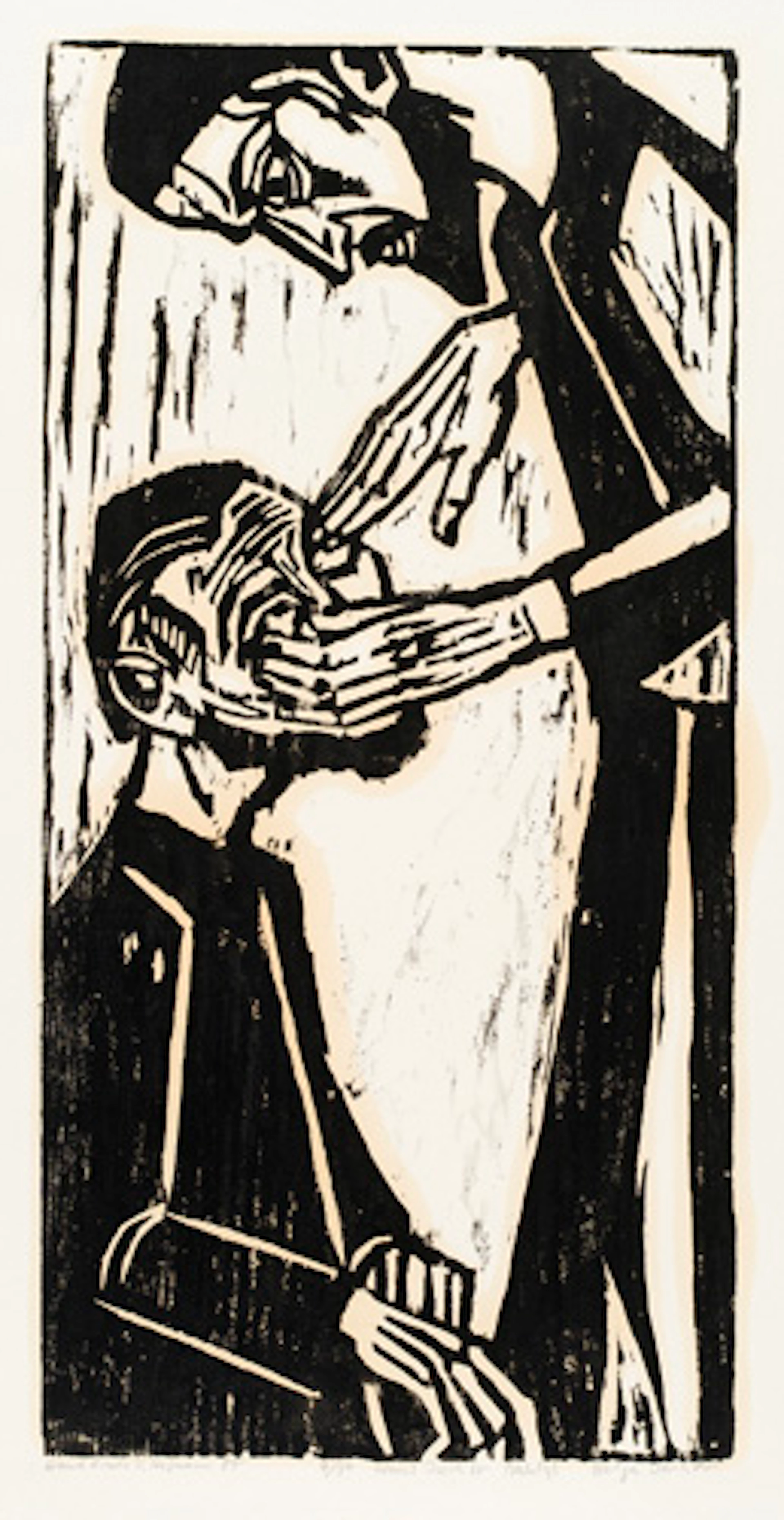 497 Hans Jüchser, Jesus heilt den Blinden. 1985. Posthumer Abzug von 1985.