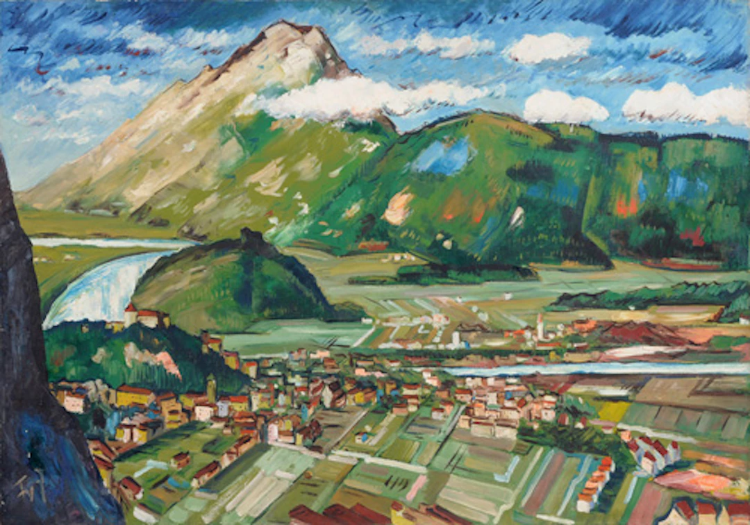 097 Joseph Fritz Zalisz, Blick auf Kufstein (Tirol). Um 1920.