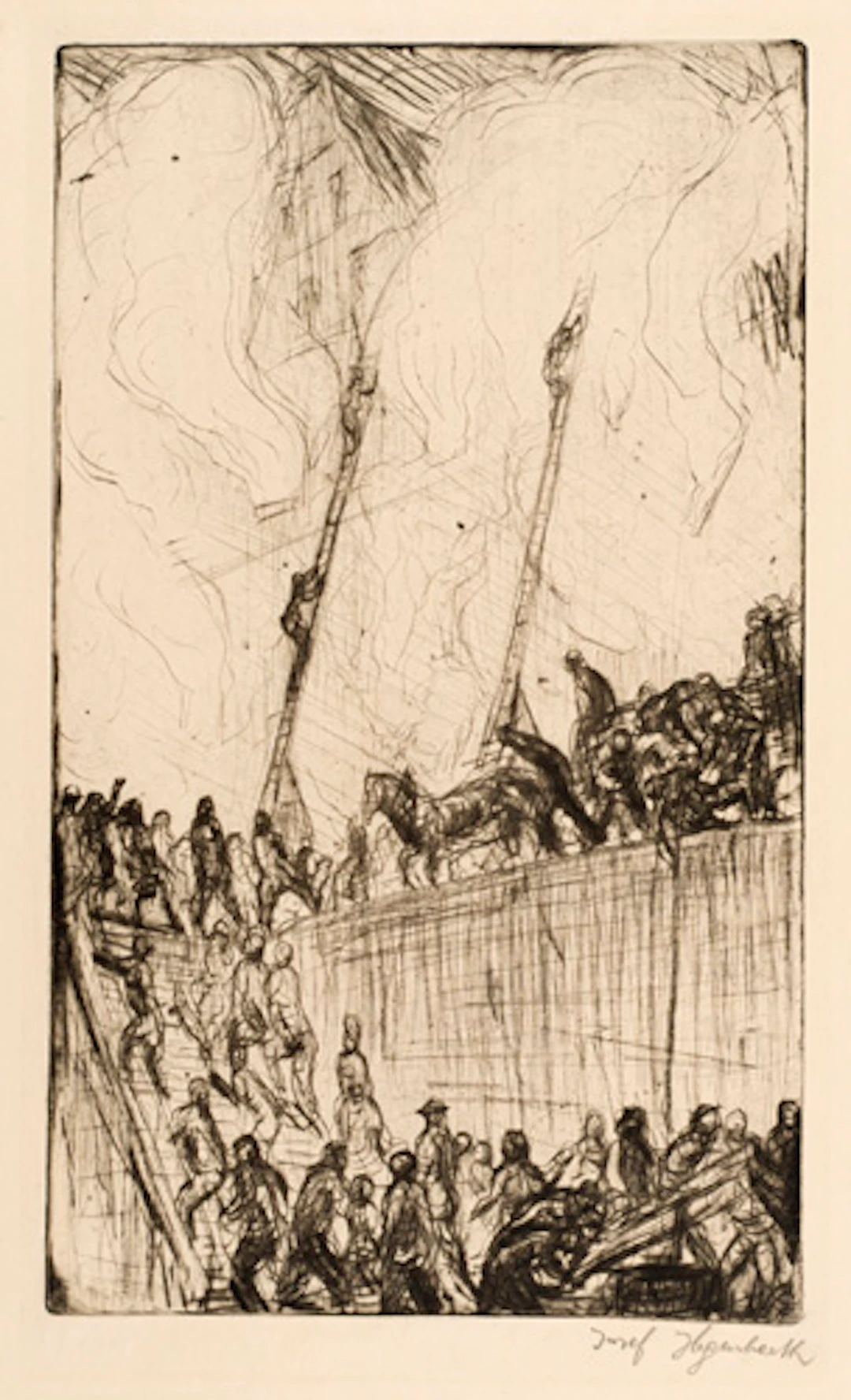 291 Josef Hegenbarth "Feuer". Um 1920.