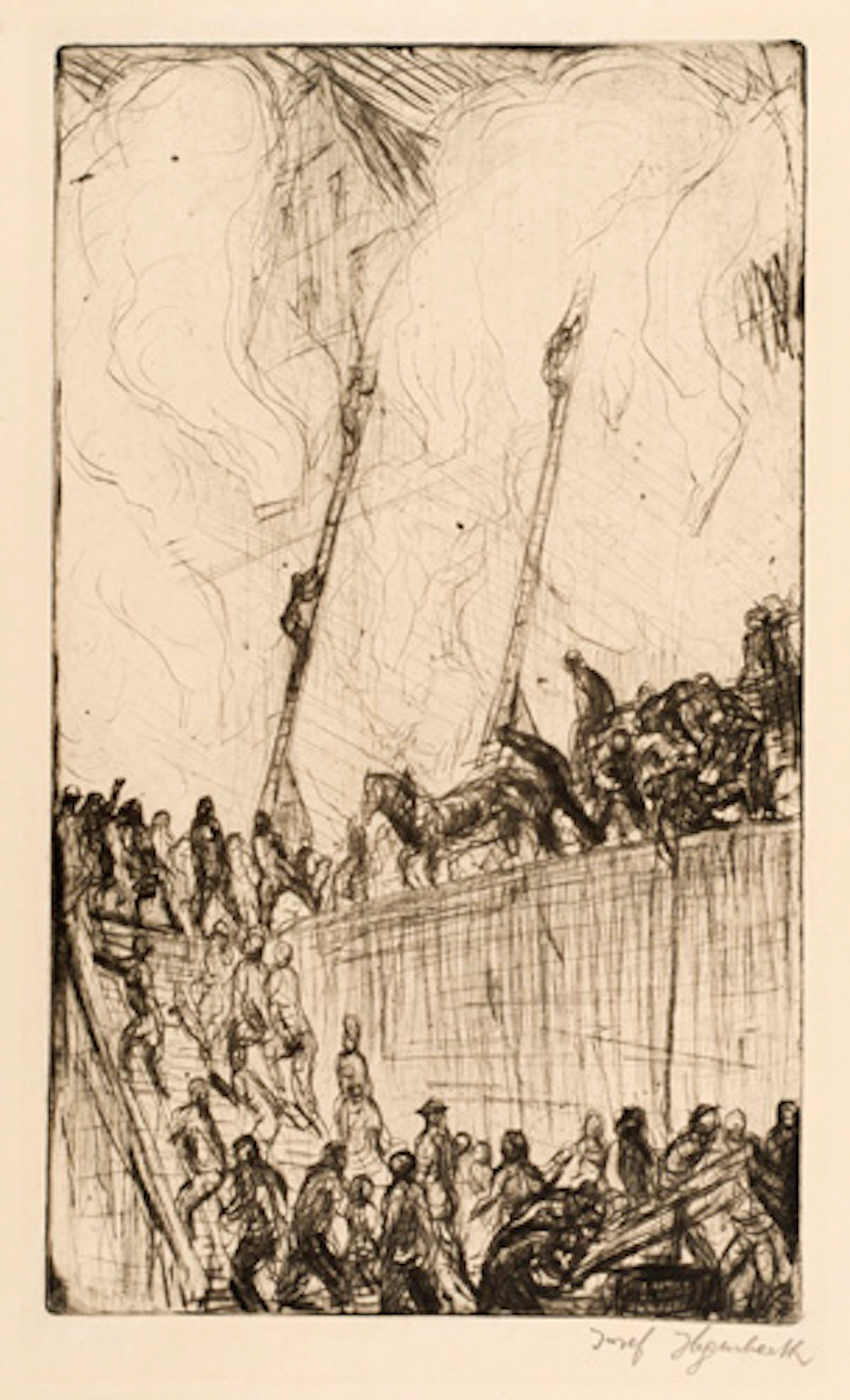 291 Josef Hegenbarth "Feuer". Um 1920.