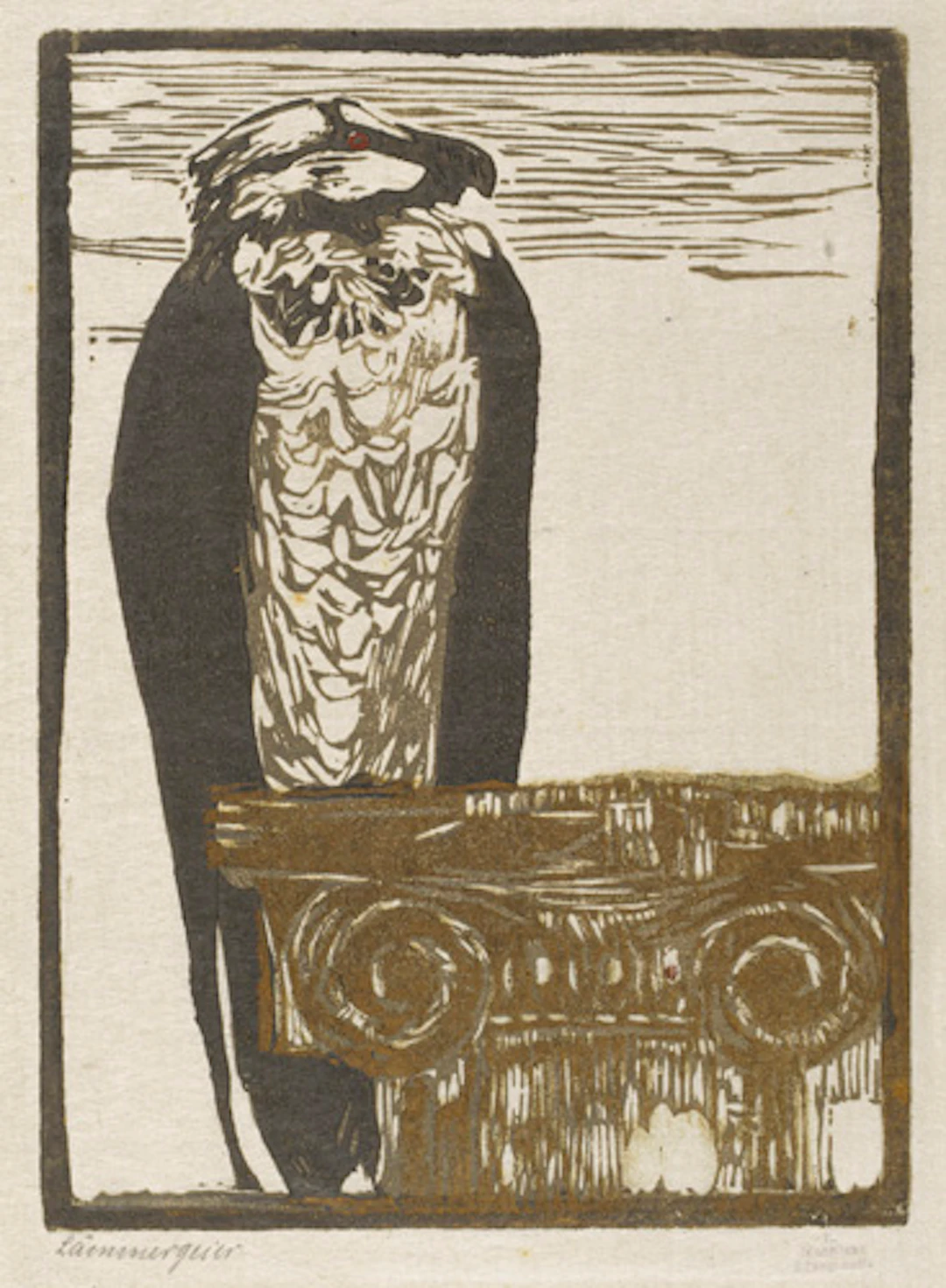 346 Friedrich Lissmann "Lämmergeier". Um 1910.