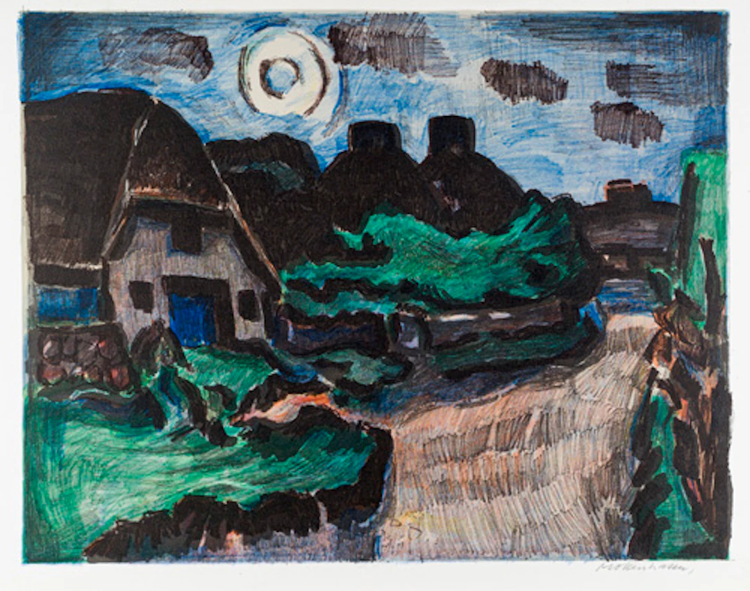 540 Ernst Mollenhauer "Straße in Keitum auf Sylt". 1957.