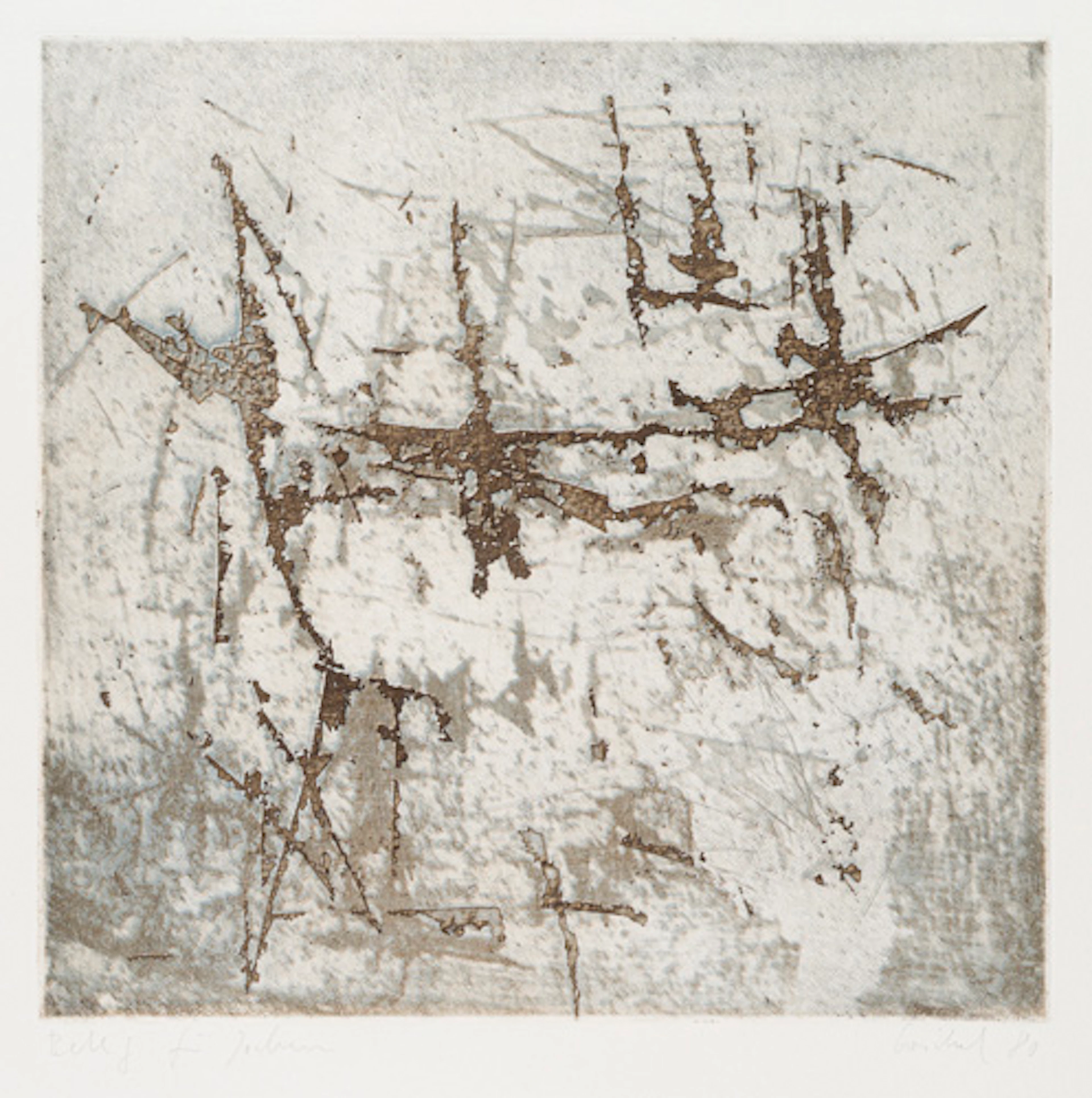 457 Eberhard Göschel, Braune Strukturen. 1980.