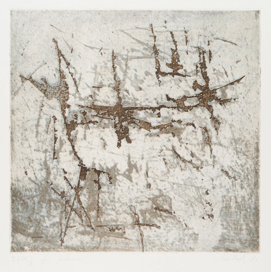 457 Eberhard Göschel, Braune Strukturen. 1980.