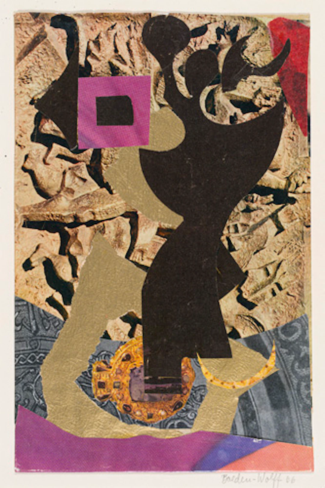 425 Annemarie Balden-Wolff, Figur und violettes Quadrat. 1966.