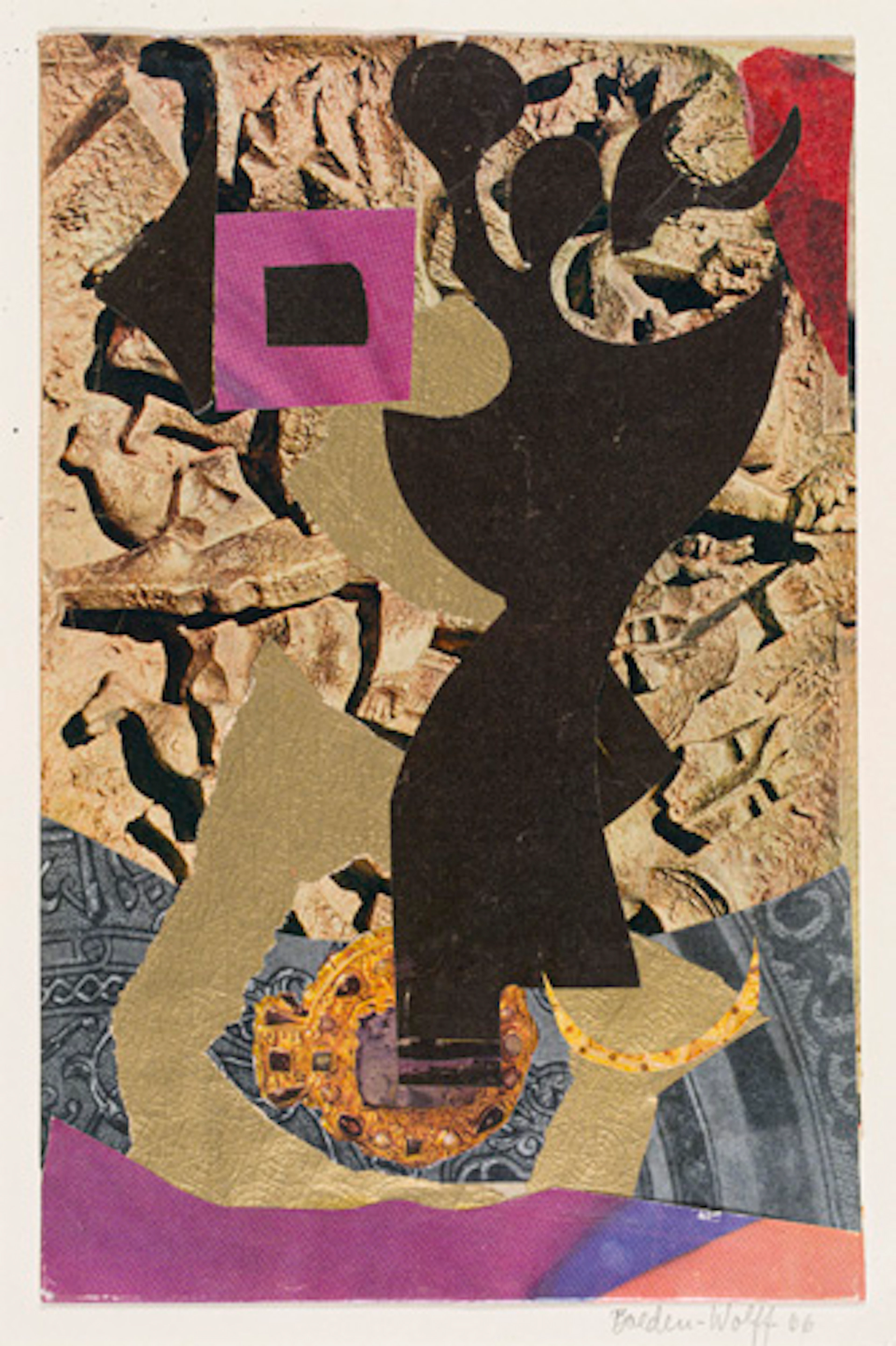 425 Annemarie Balden-Wolff, Figur und violettes Quadrat. 1966.