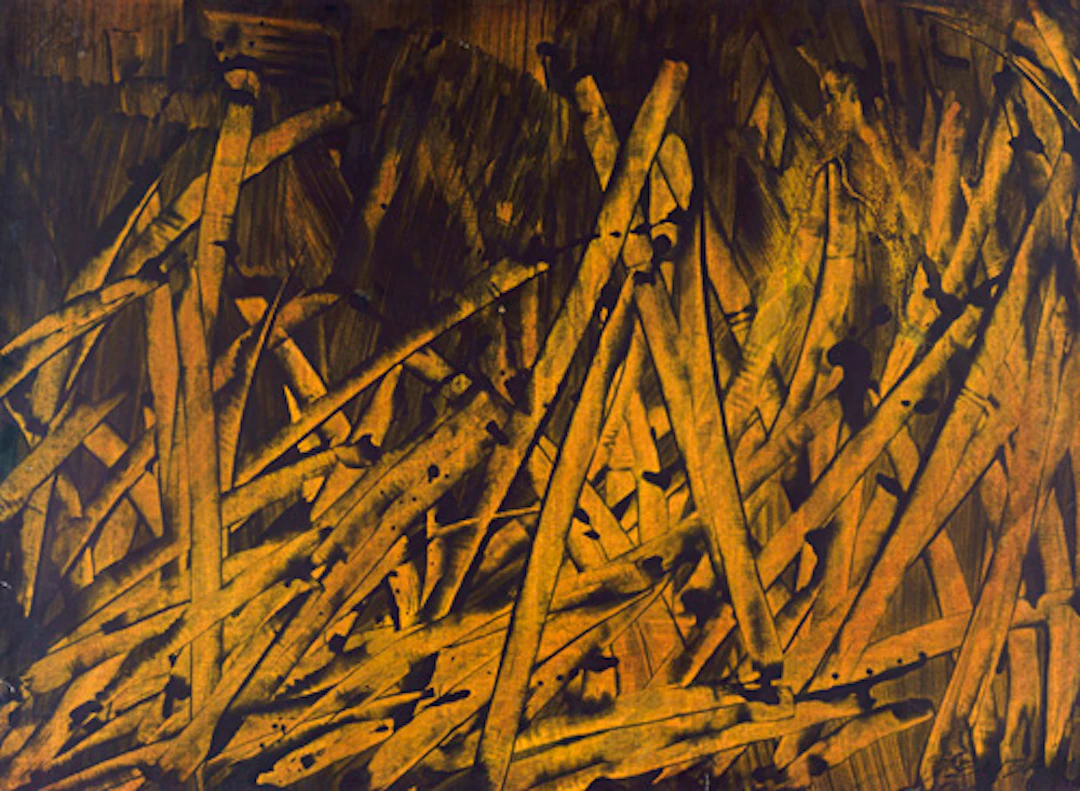 591 Jörg Steinbach, Zeichen-Strukturen-Landschaft. Späte 1980er Jahre.