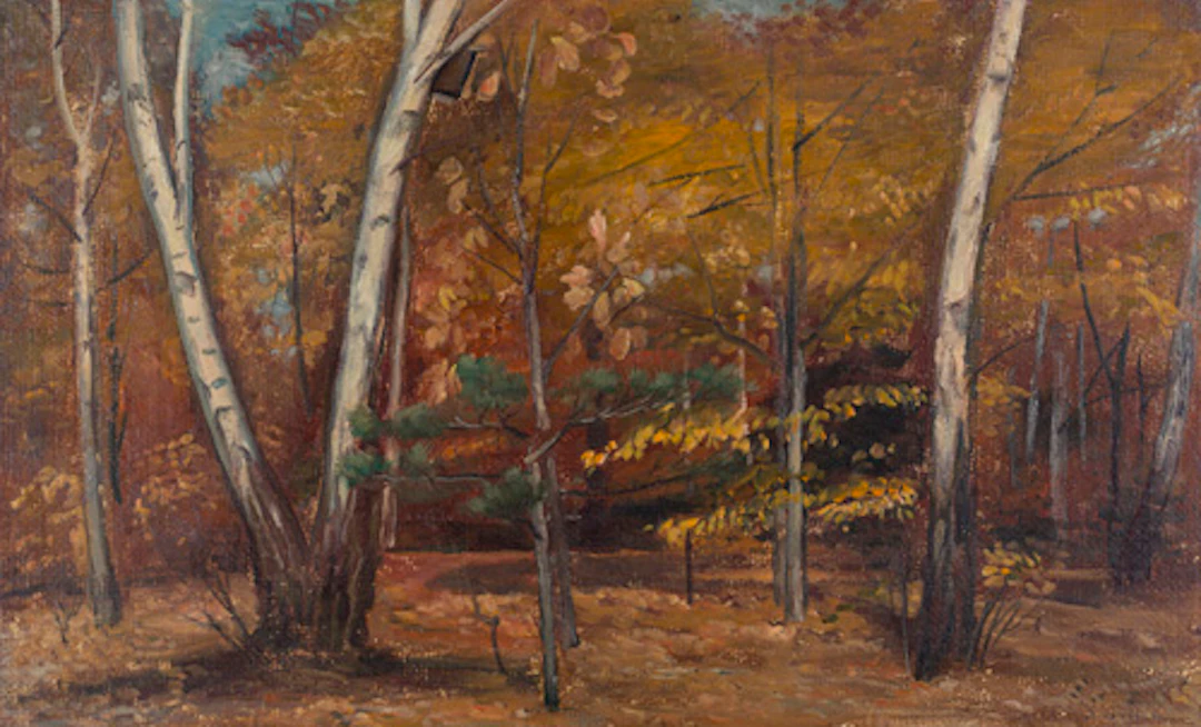 095 Paul Wilhelm, Herbstwald bei Radebeul. 1920er/1930er Jahre.