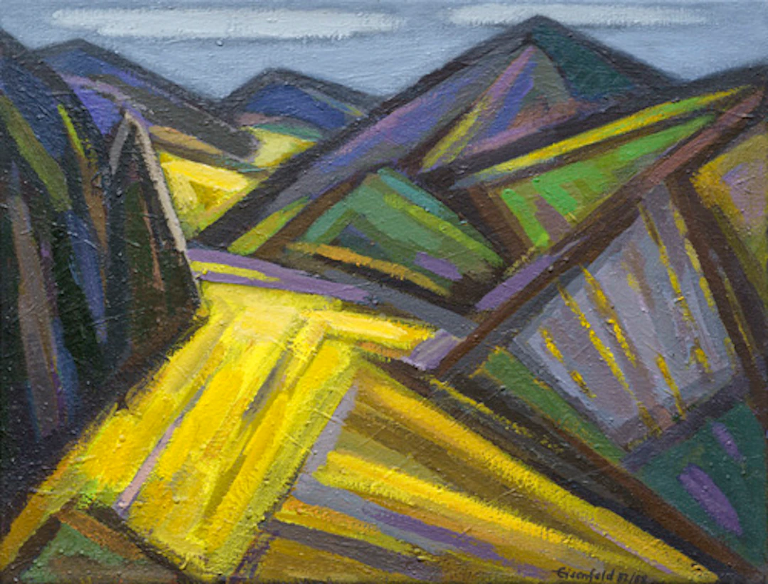 129 Ulrich Eisenfeld "Rapsfelder im Gebirge" (Kreischa bei Dresden). 1979–1988.