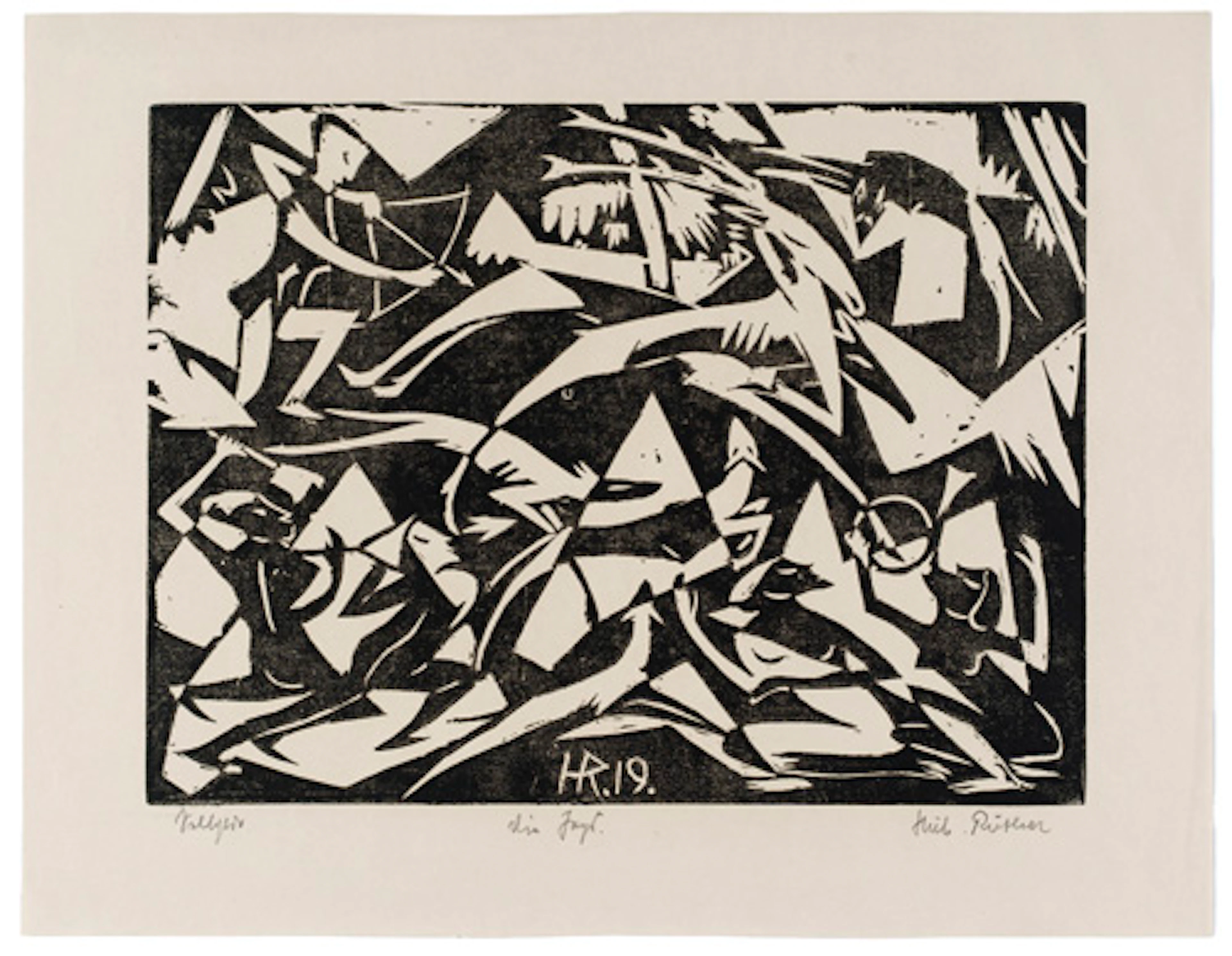 368 Hubert Rüther "Die Jagd". 1919.