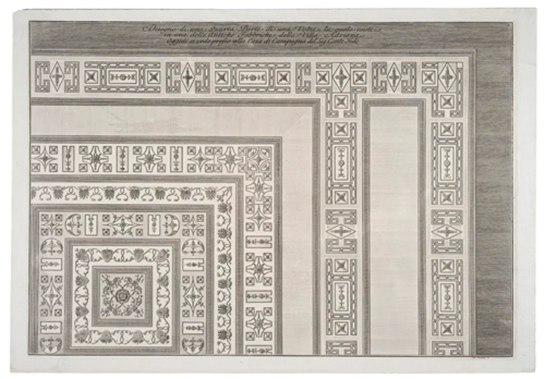 228 Giovanni Battista Piranesi "Disegno di una Quarta Parte di una