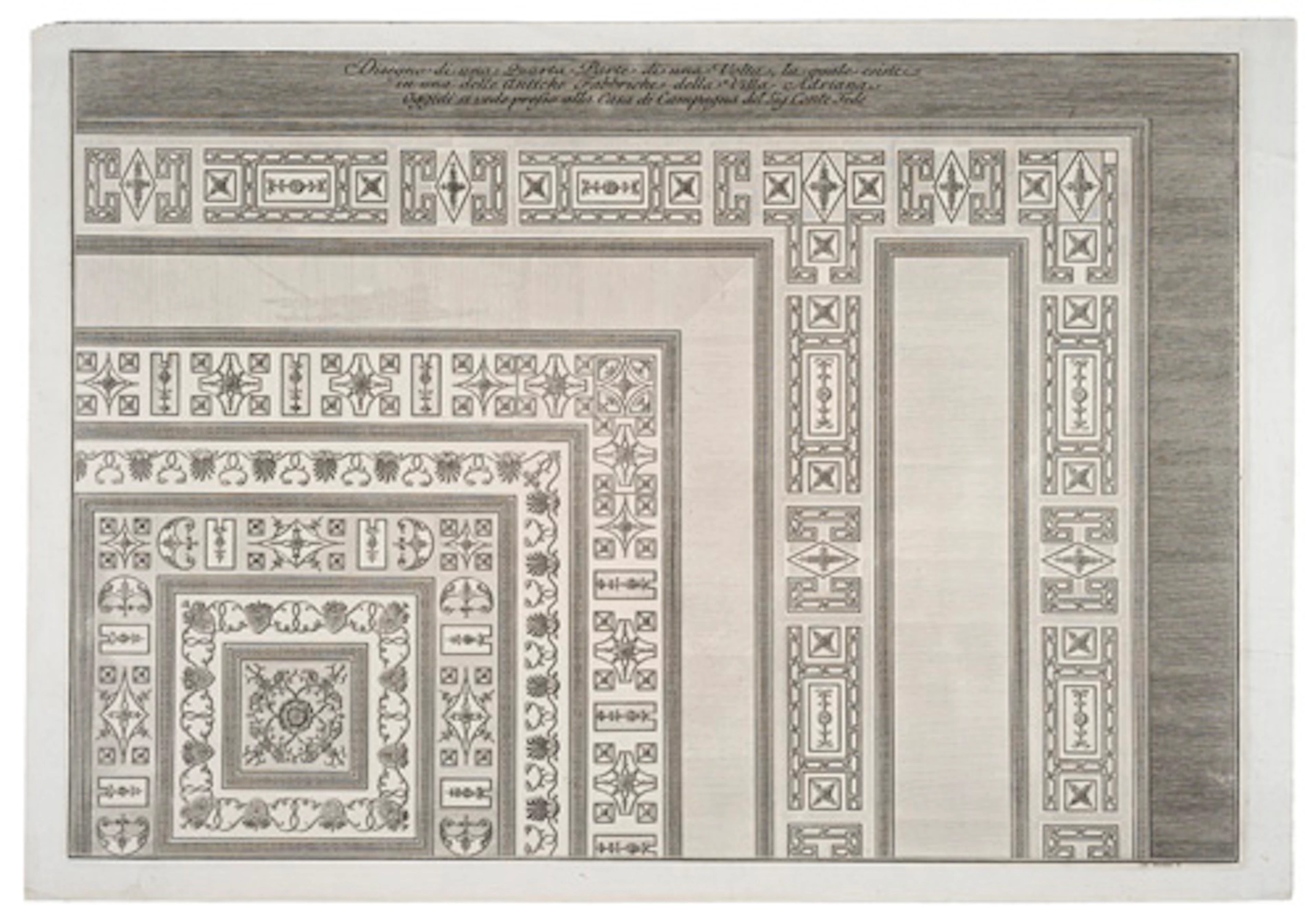 228 Giovanni Battista Piranesi "Disegno di una Quarta Parte di una