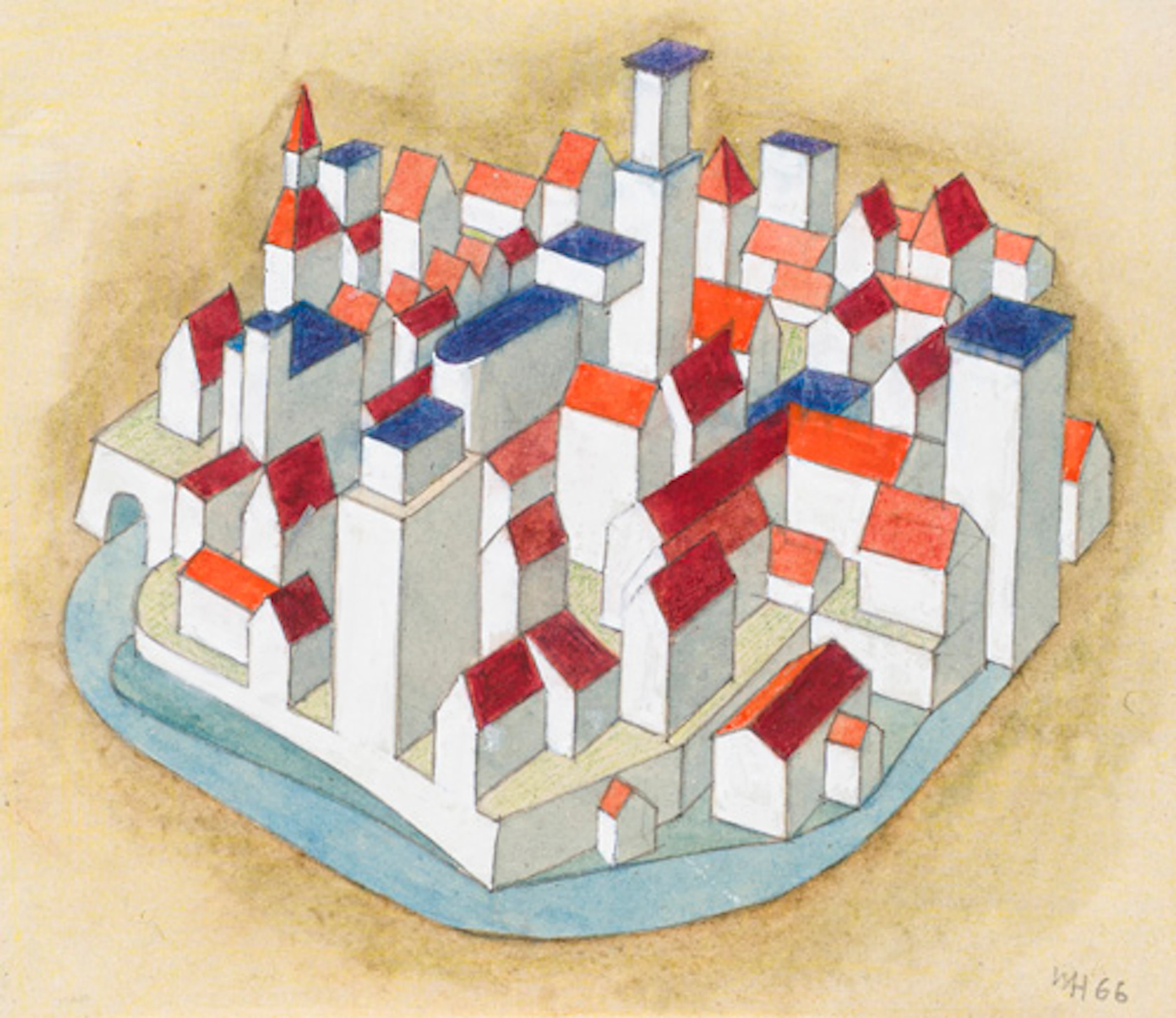 489 Werner Hofmann, Die kleine Stadt. 1966.