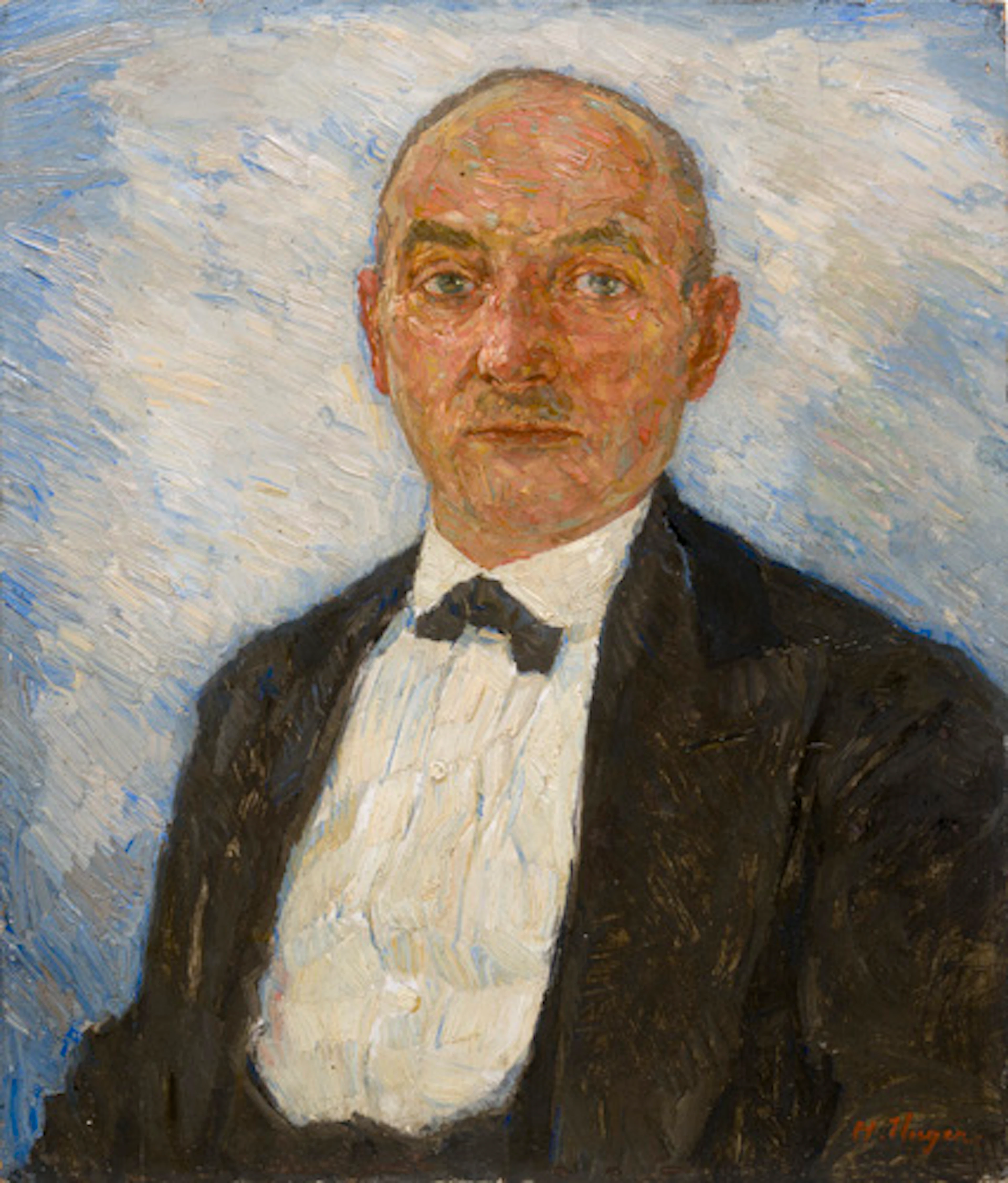 089 Hans Unger, Porträt eines Herren im Frack. 1920.