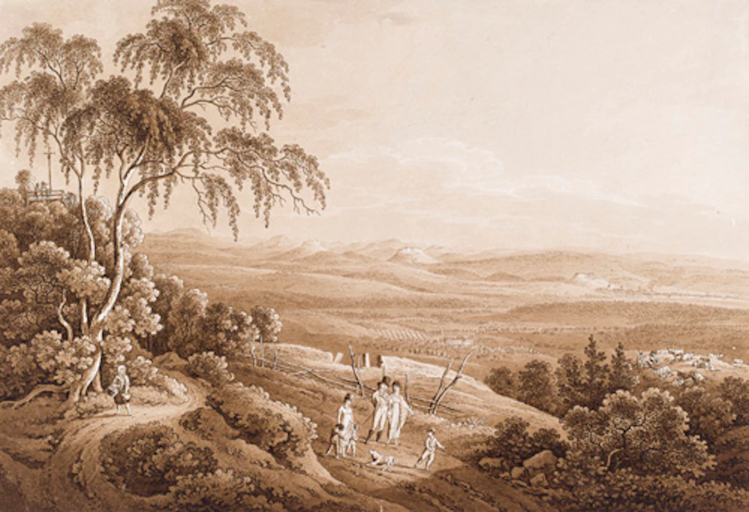 232 Adrian Zingg "Blick vom Borsberg bei Pillnitz über das Elbtal