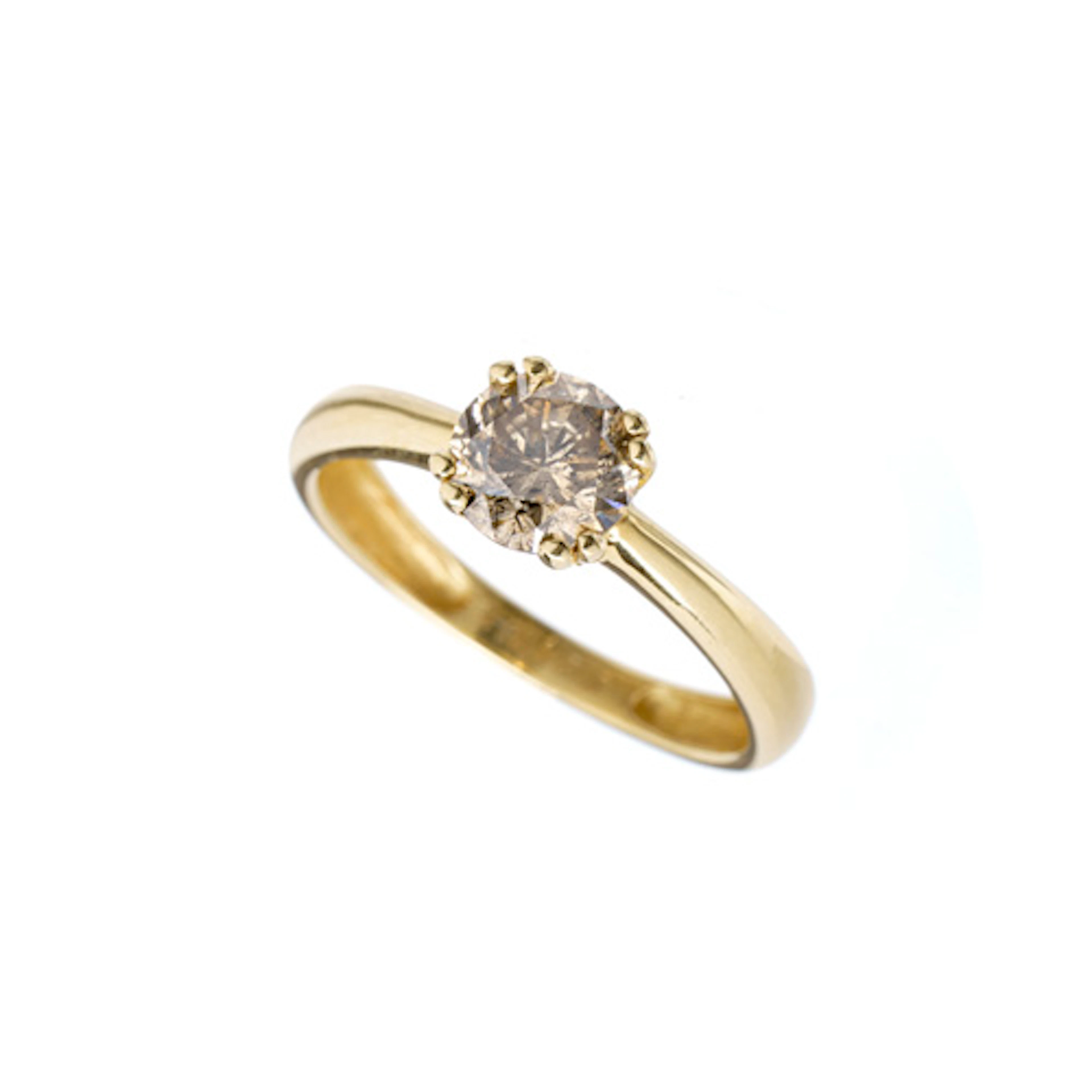 786 Brillant-Solitärring (1,01 ct).