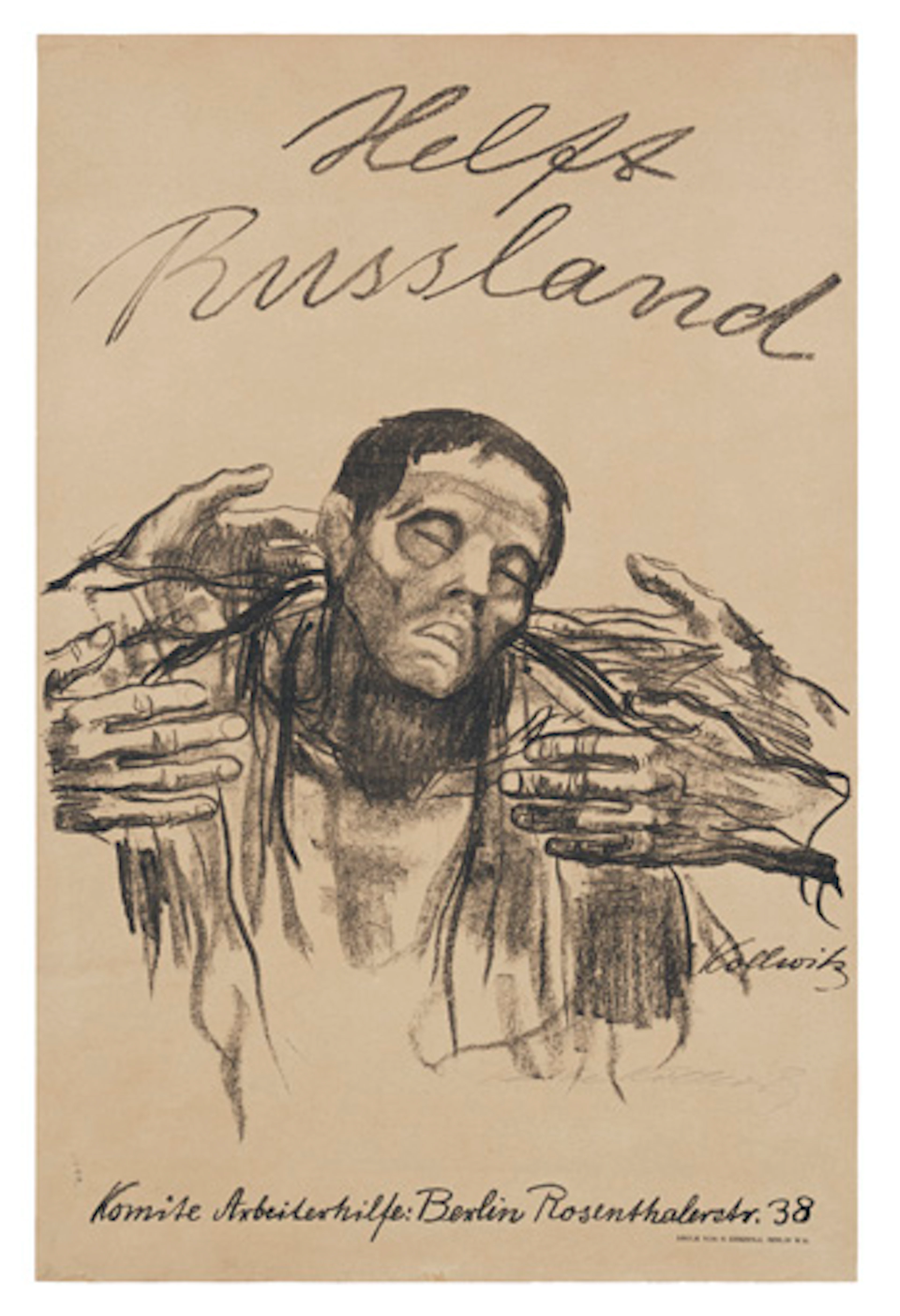 328 Käthe Kollwitz "Helft Russland". 1921.