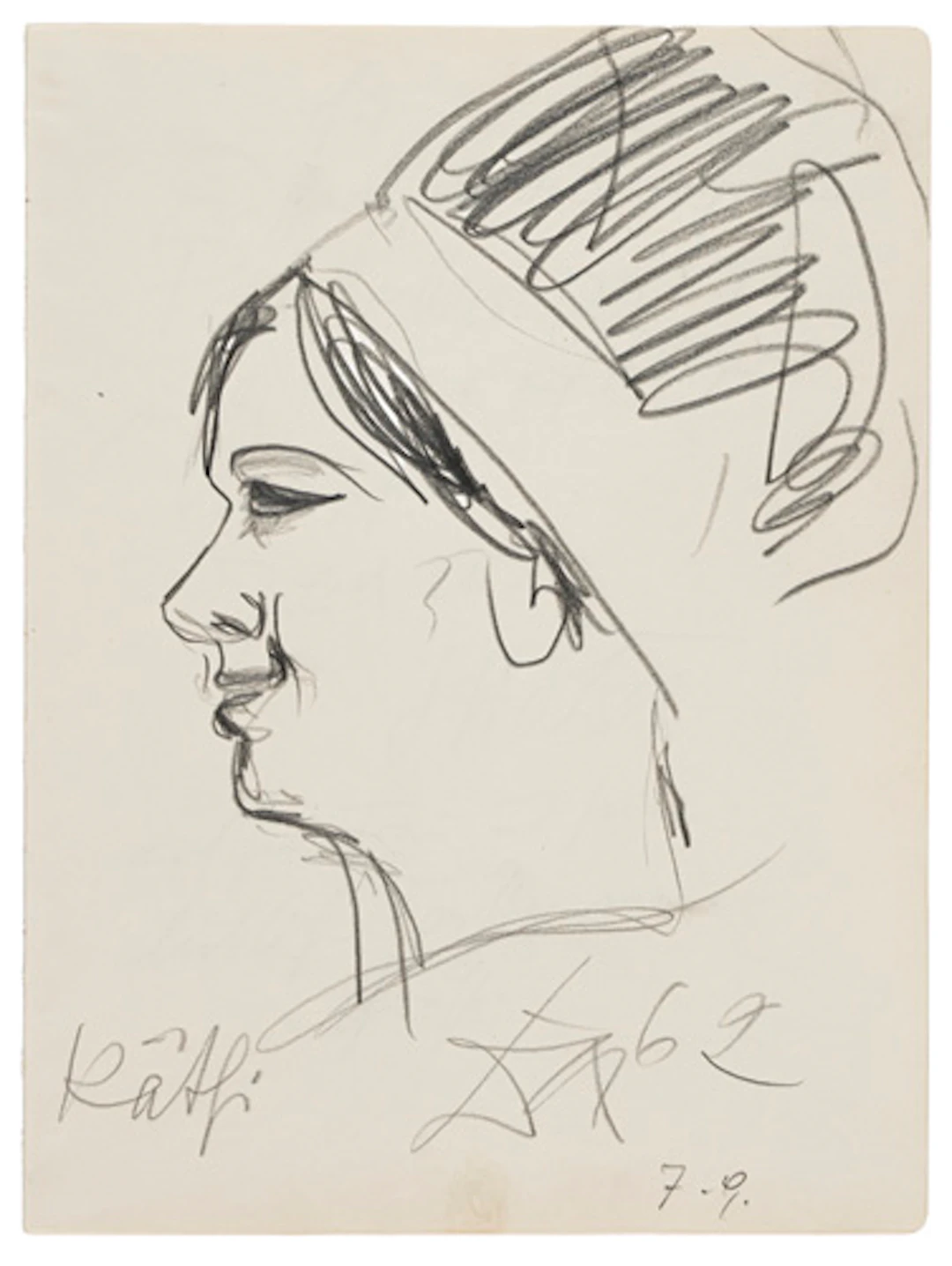 441 Otto Dix, Porträt Katharina König. 1962.