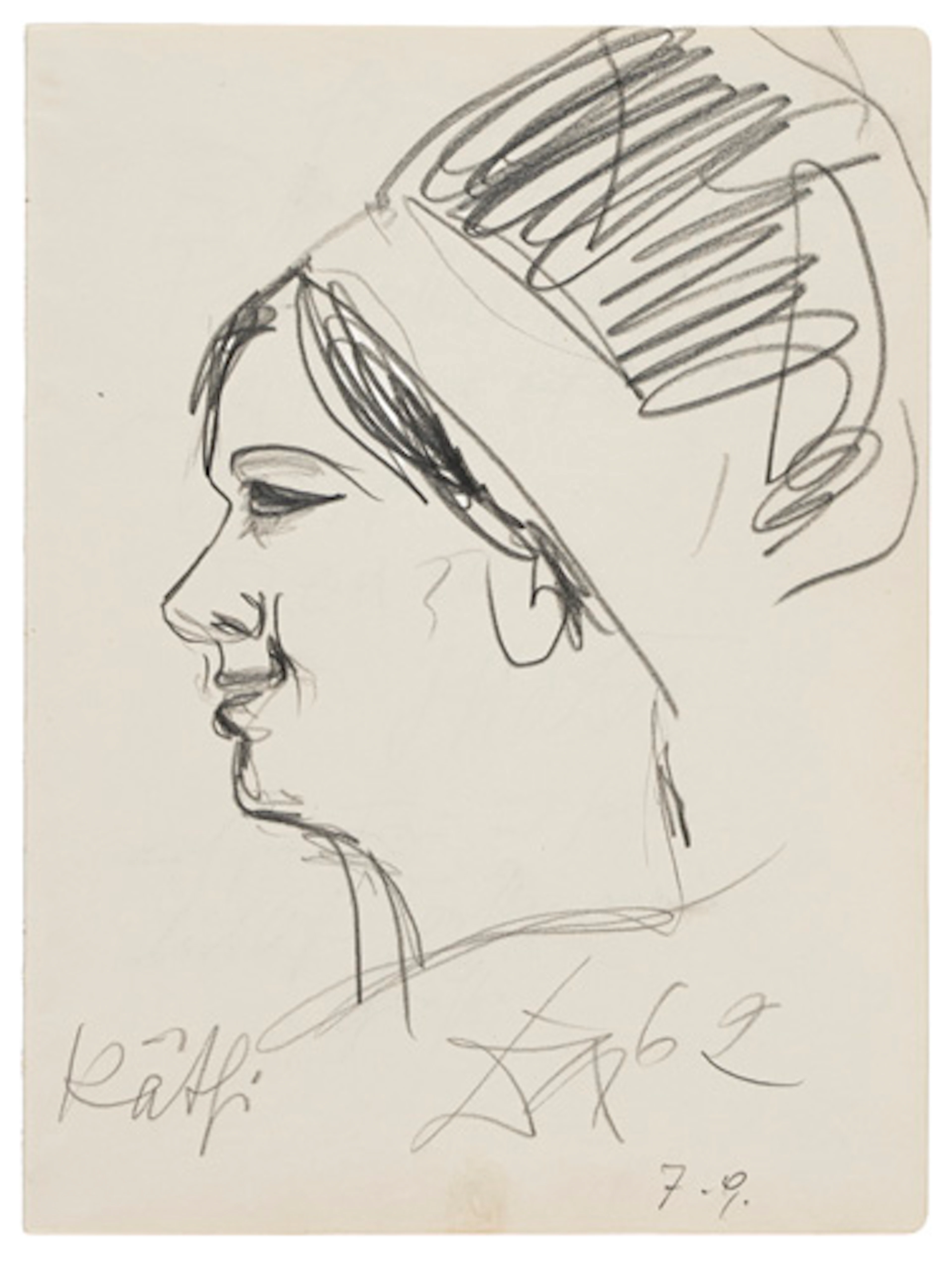 441 Otto Dix, Porträt Katharina König. 1962.