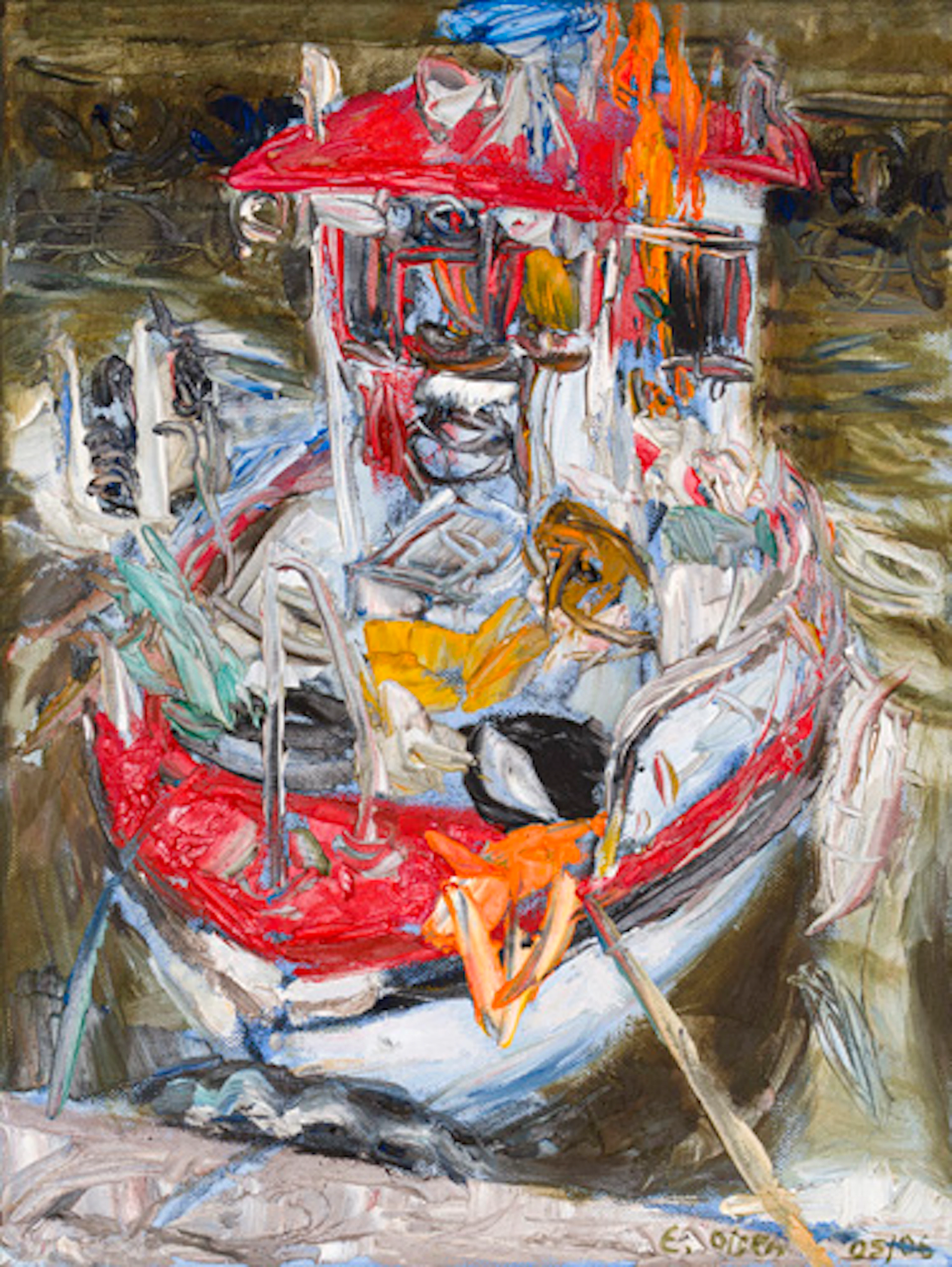 188 Ellena Olsen, Rot-Weiß (Kutter im Hafen). 2005– 2006.