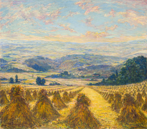 065 Arthur Rudolph, Mittelgebirgslandschaft (Hirschberger Tal?). 1944.