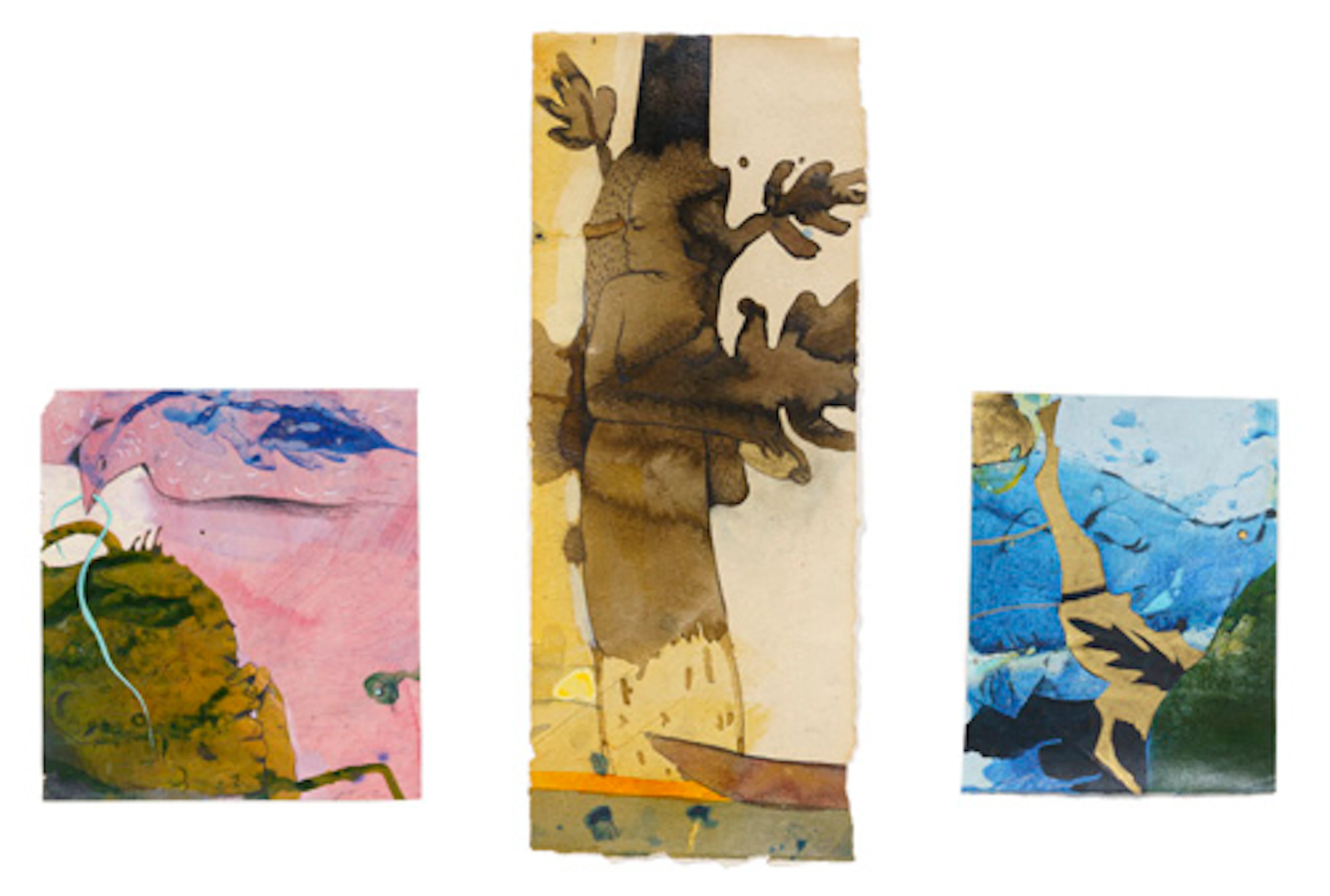 601 Gudrun Trendafilov, Kopf und Vogel / Baumfrau / Vegetabiles. 2002
