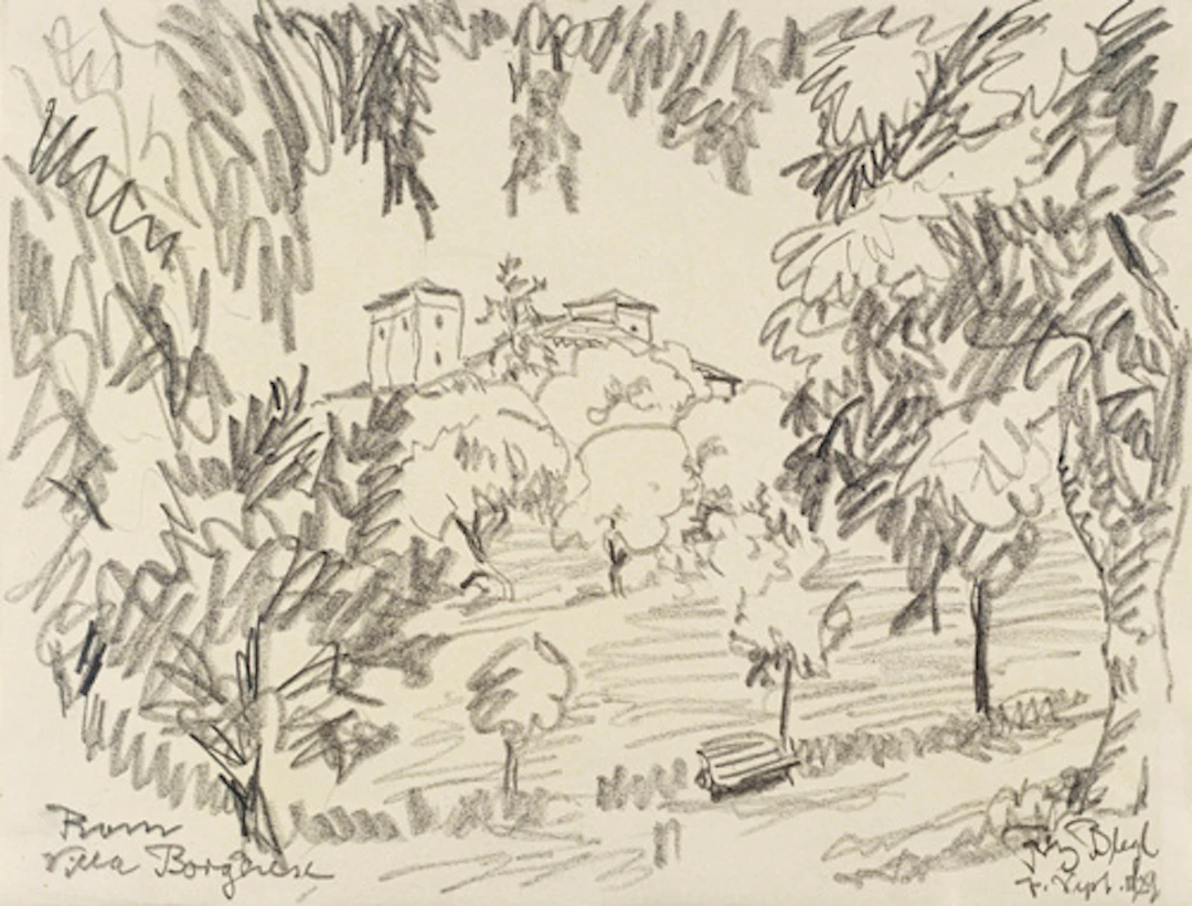 261 Fritz Bleyl "Rom – Villa Borghese". 1929.