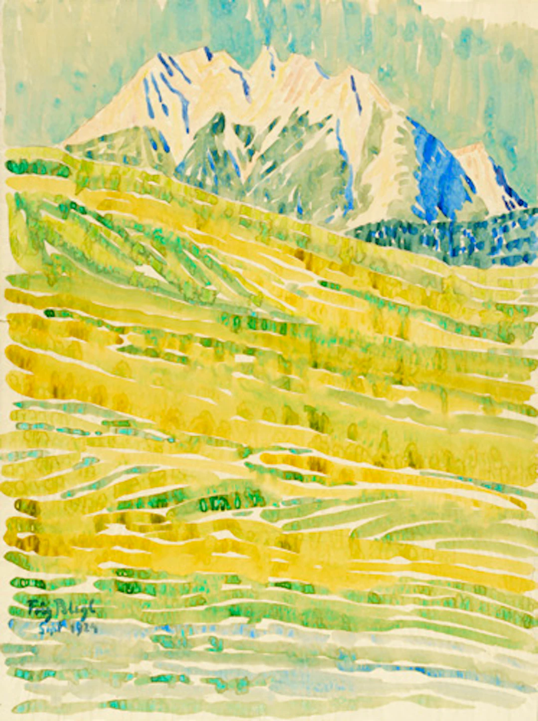 260 Fritz Bleyl, Sommerlandschaft im Allgäu (?). 1924.