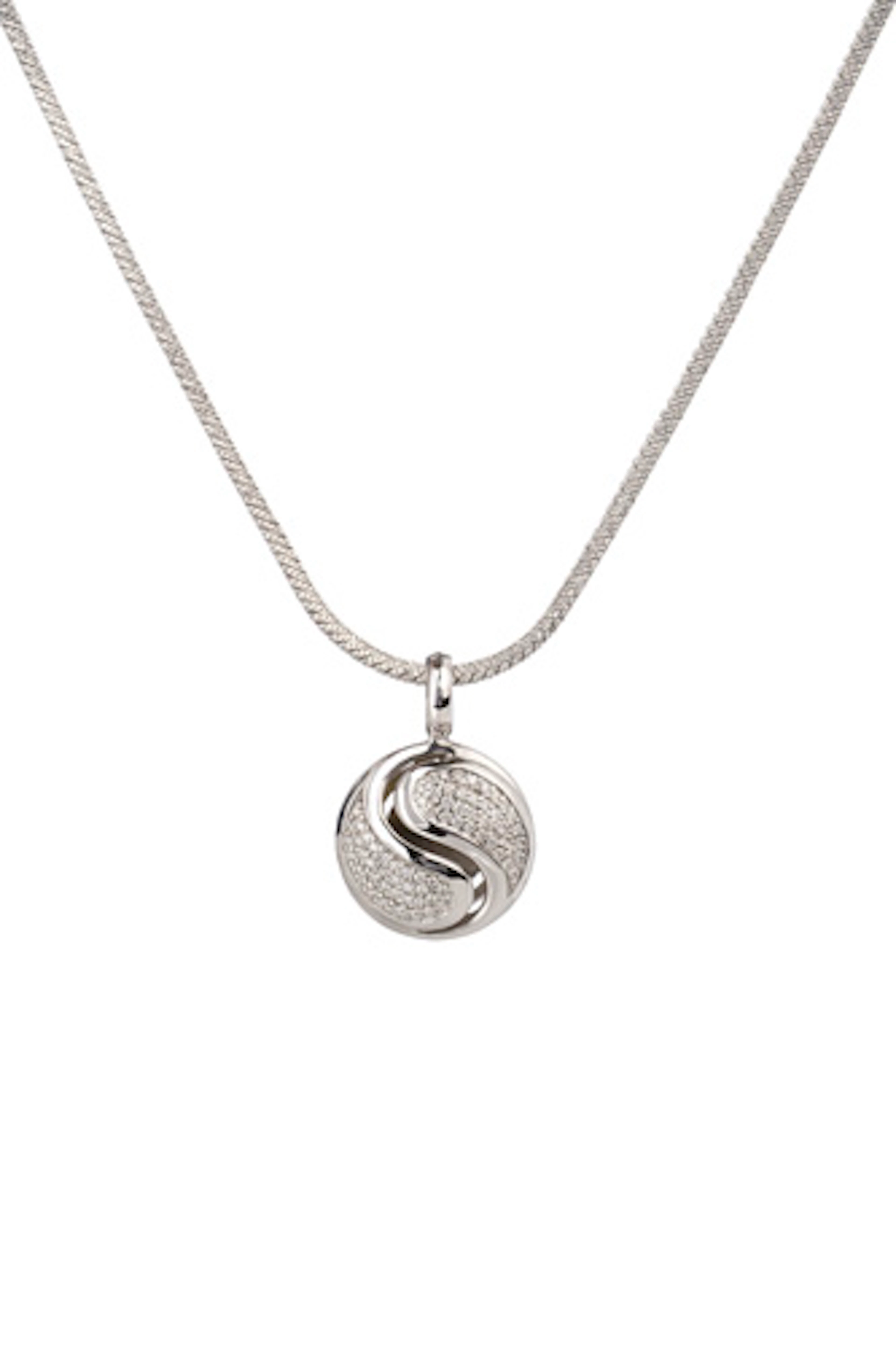754 Yin-Yang-Weißgold Collier. Società Italiana Lavorazione Oro, Arrezzo