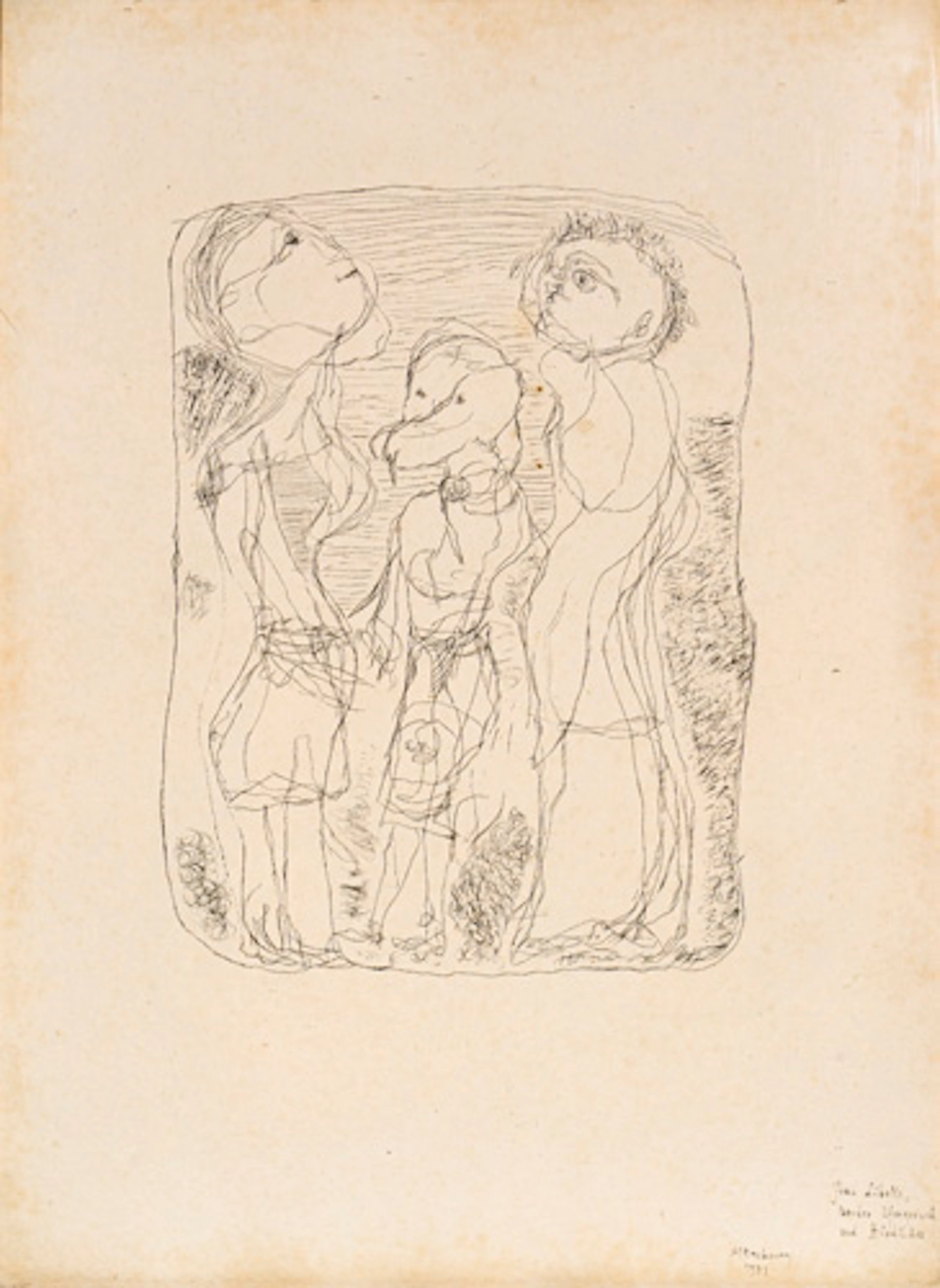 408 Gerhard Altenbourg "Frau Libelle, Bruder Ufergeruch und Hündisches". 1971.