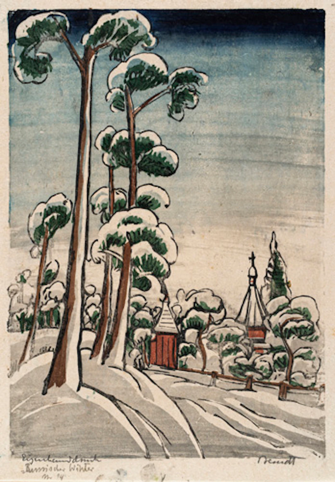258 Siegfried Berndt "Russischer Winter". Wohl um 1910.