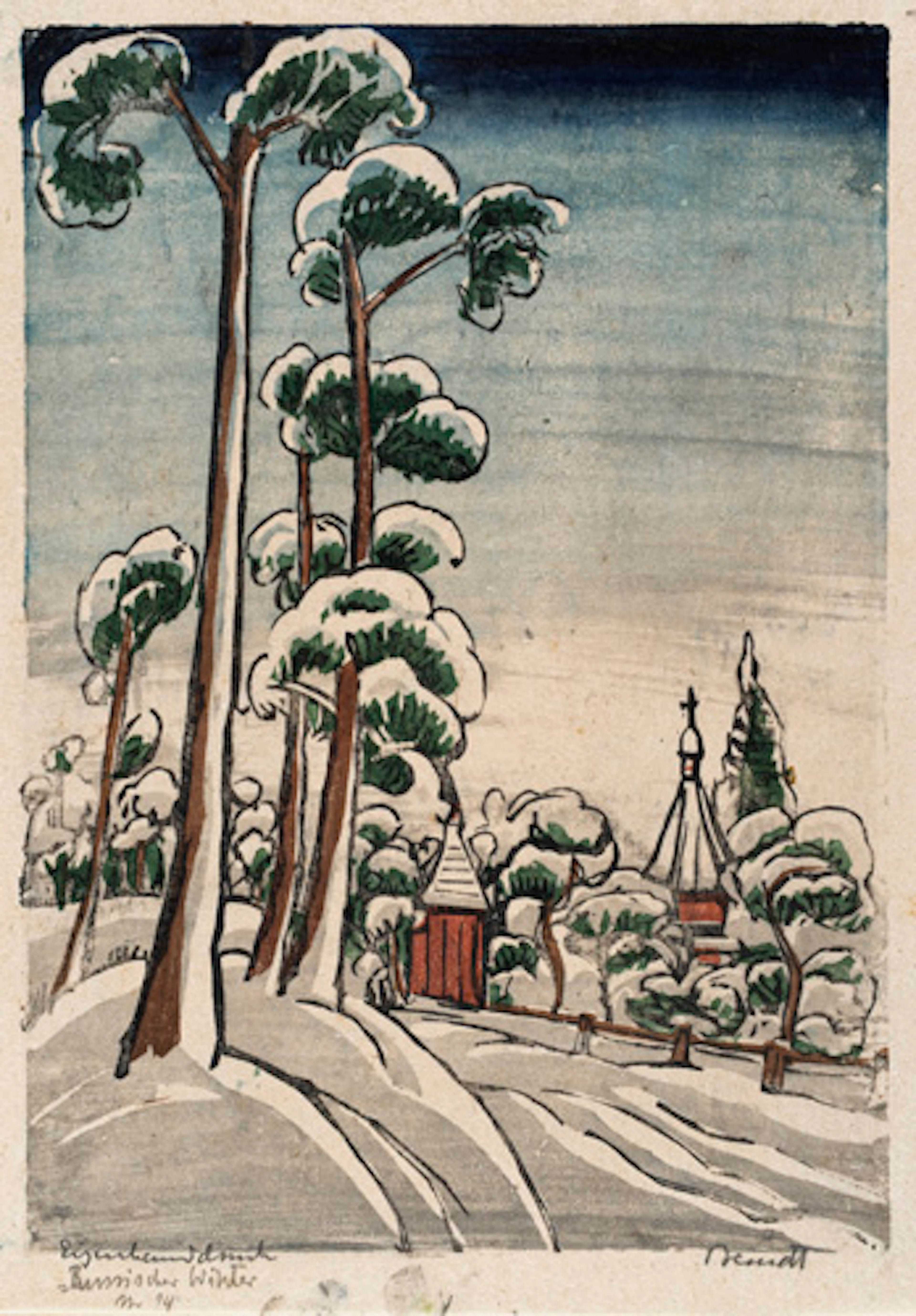 258 Siegfried Berndt "Russischer Winter". Wohl um 1910.