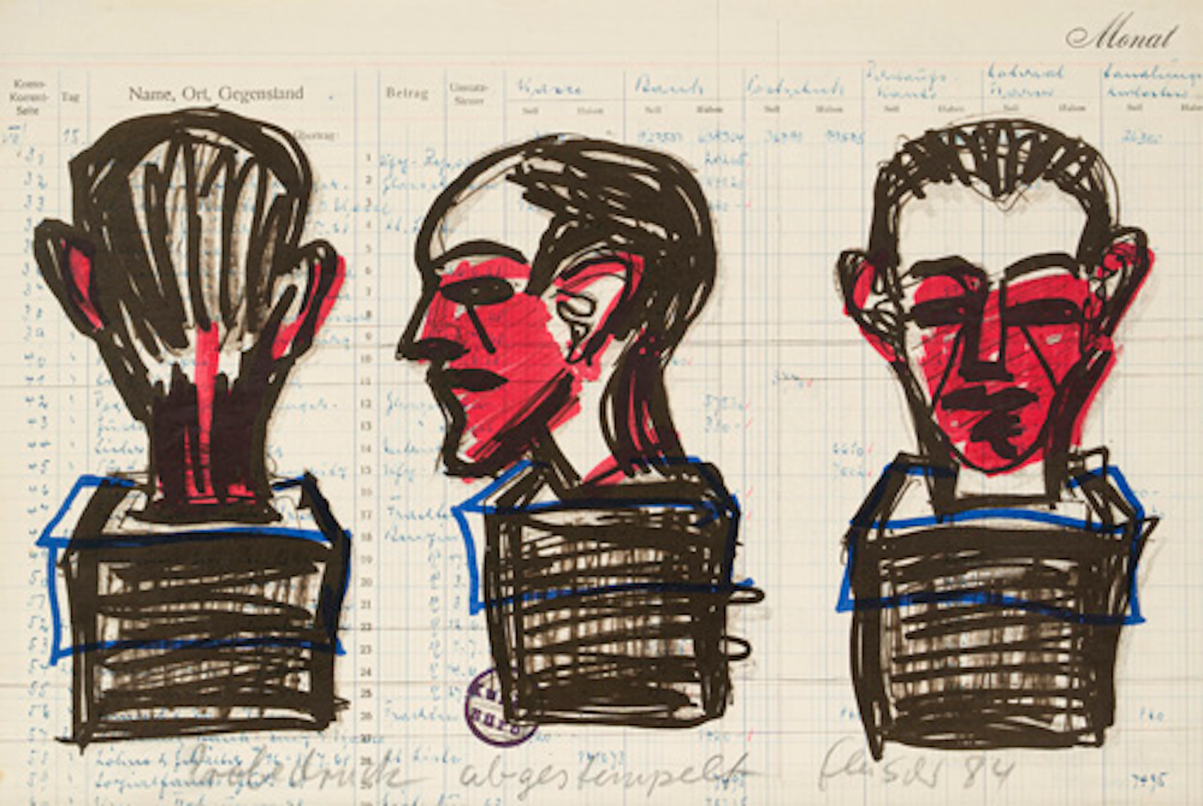 134 Lutz Fleischer "abgestempelt". 1984.