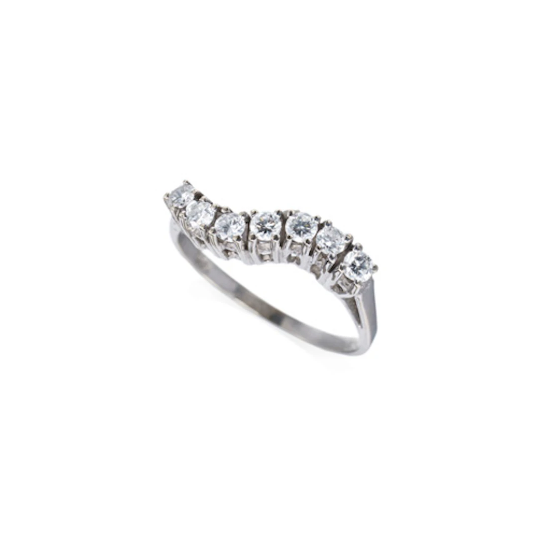 777 Filigraner Brillant- Wellenbandring.