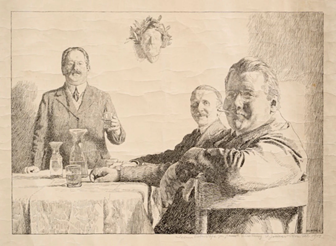 288 Otto Greiner "Die Deutschen in Rom". 1913.