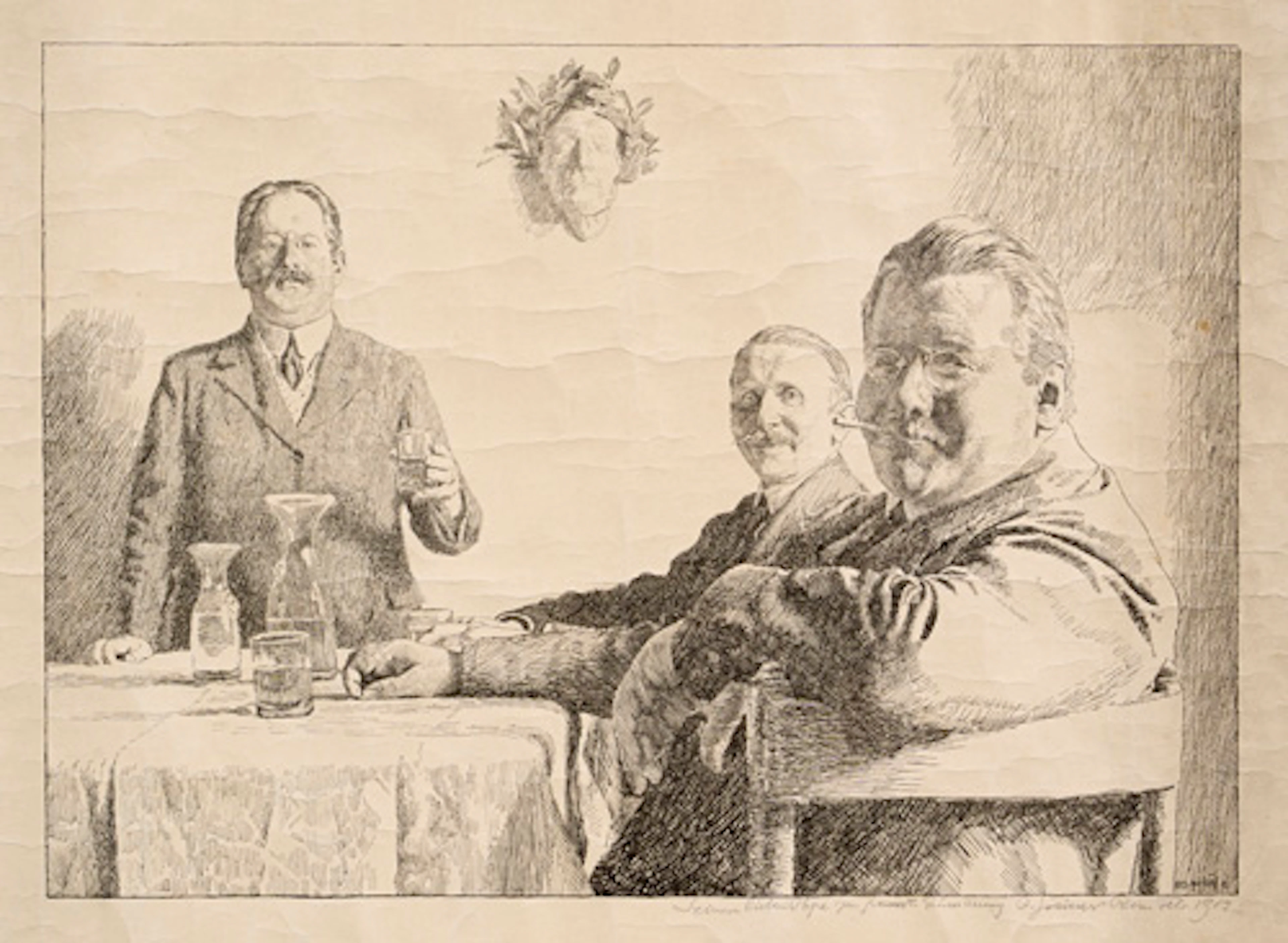 288 Otto Greiner "Die Deutschen in Rom". 1913.