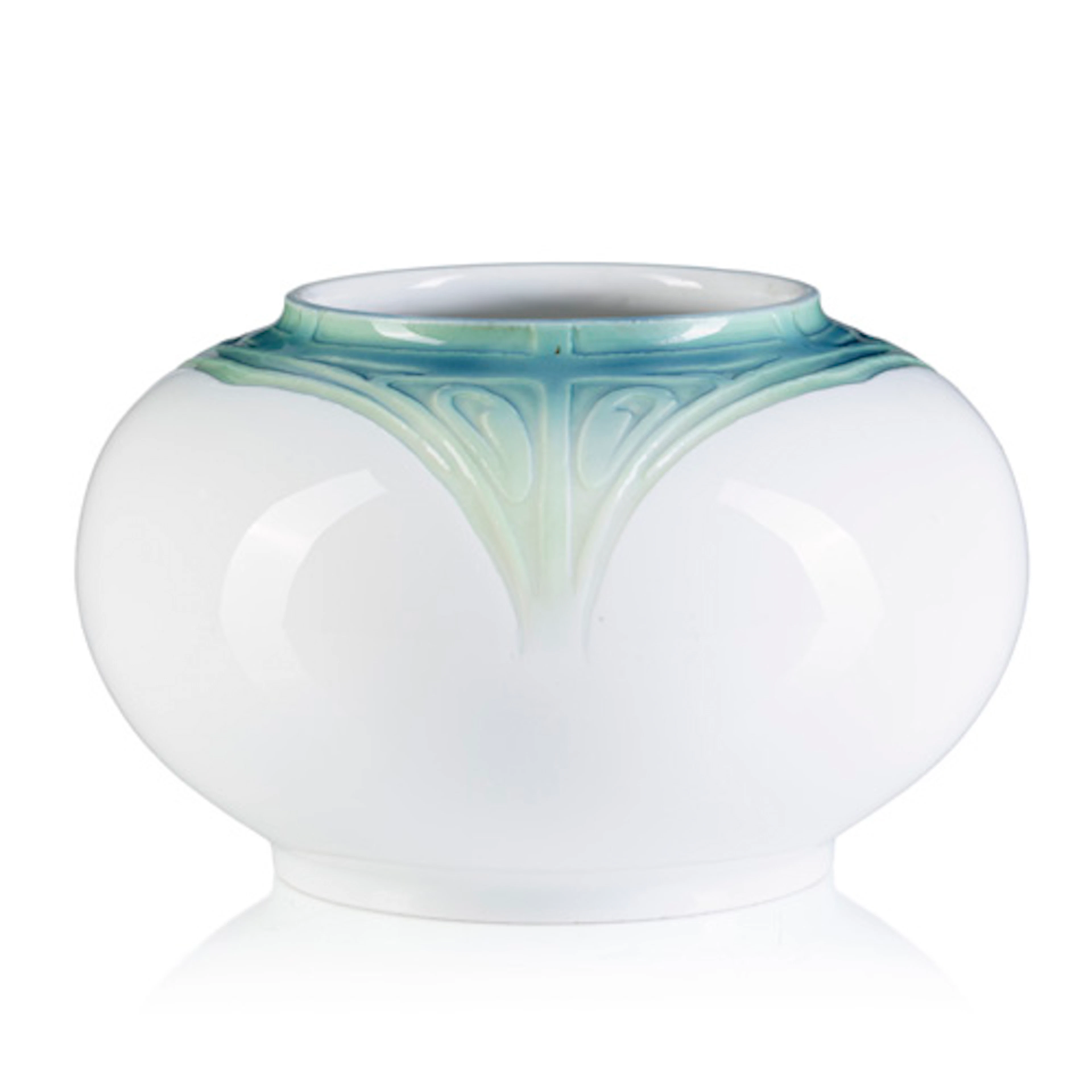 704 Gedrückte Kugelvase. Wohl Theodor Grust für Meissen. Knauf-Zeit. 1860-1923.