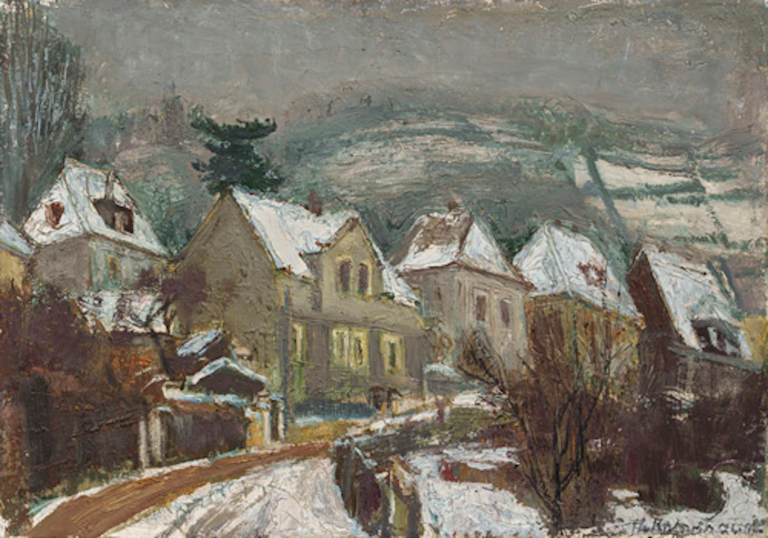 193 Theodor Rosenhauer "Lößnitzlandschaft im Winter". 1960er Jahre.