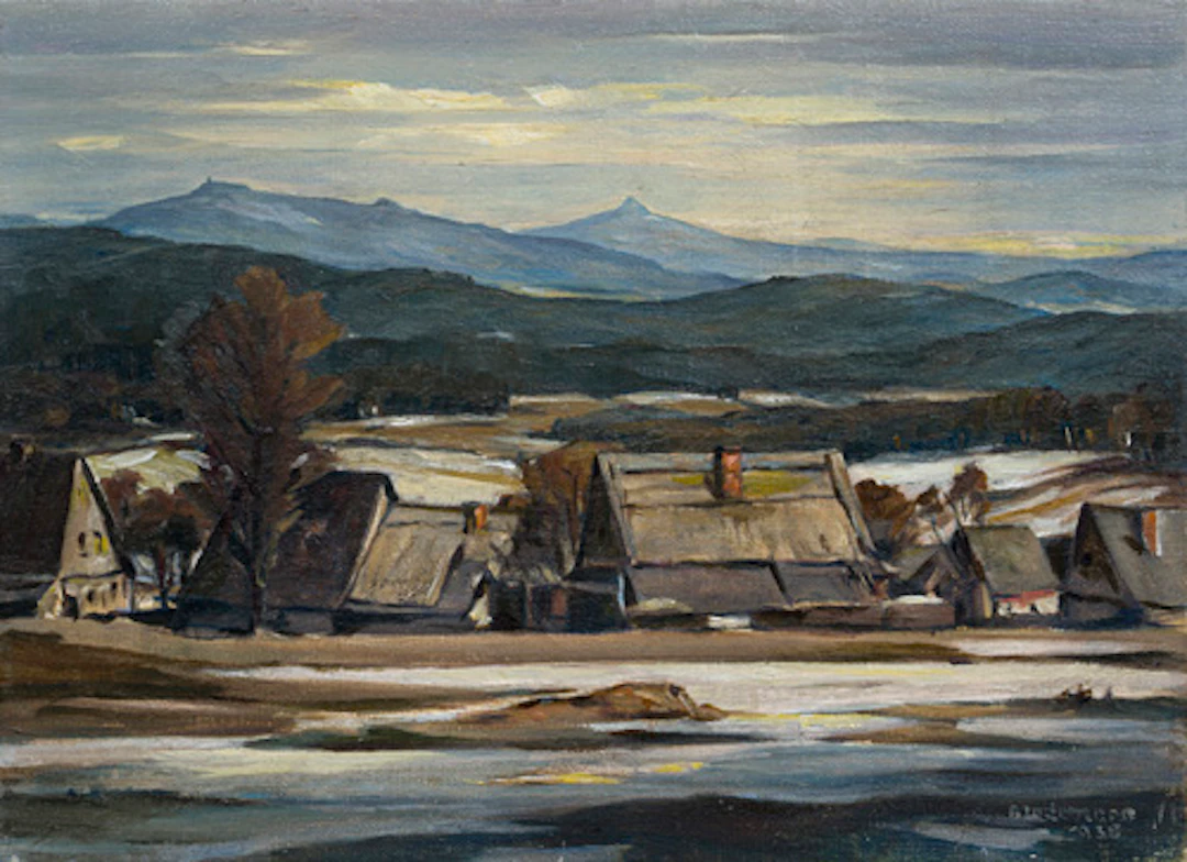 074 Bruno Lademann, Blick auf den Hochwald im Zittauer Gebirge. 1938.