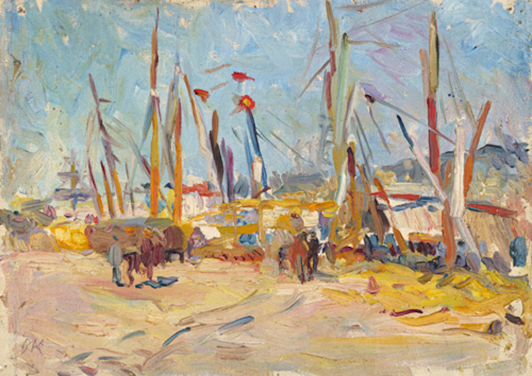 070 Bernhard Kretzschmar, Hafen in Palma de Mallorca. 1913.